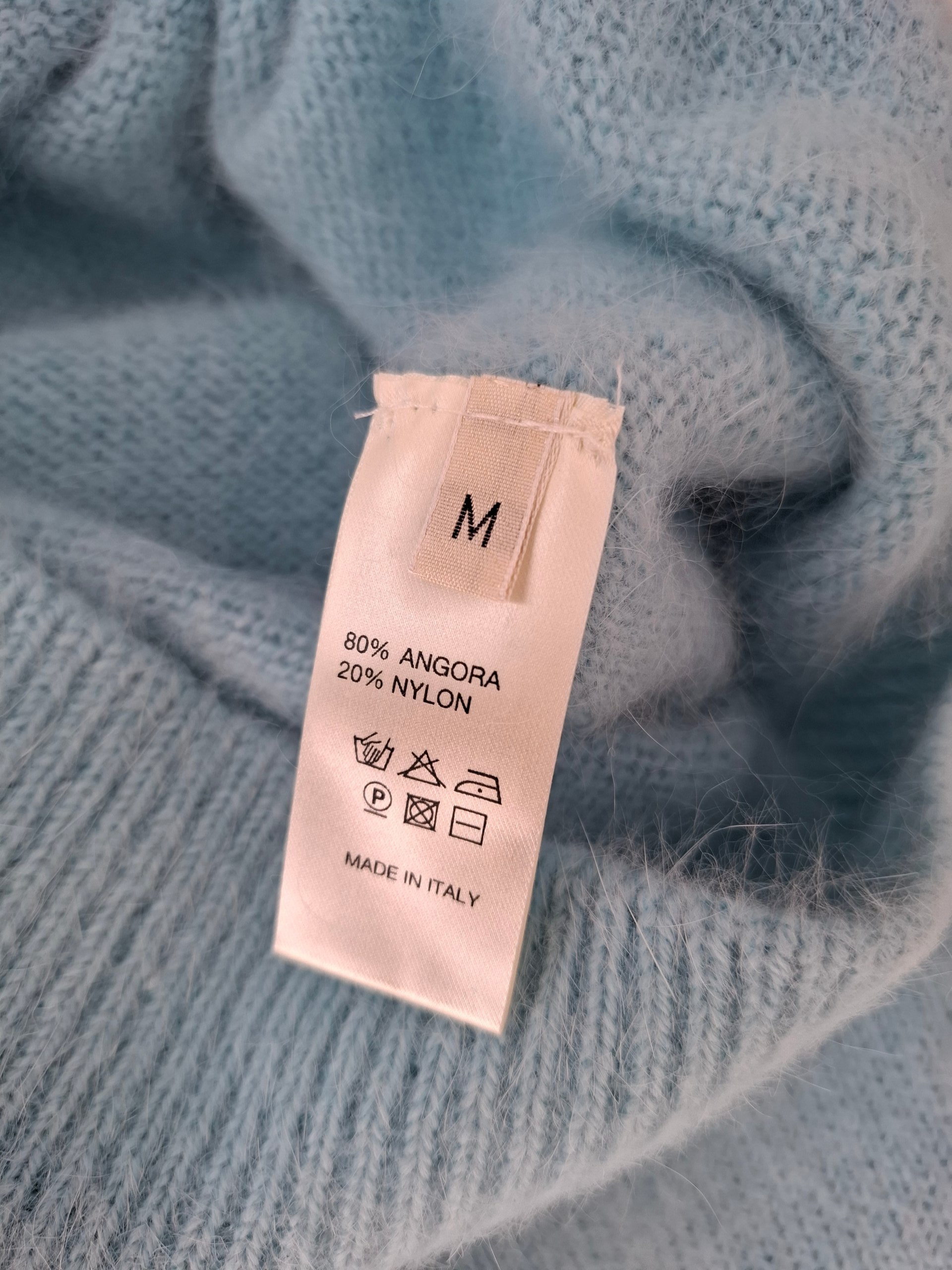 New Roberto Collina Light Blue Angora Knit Sweater Jumper Size M image 10