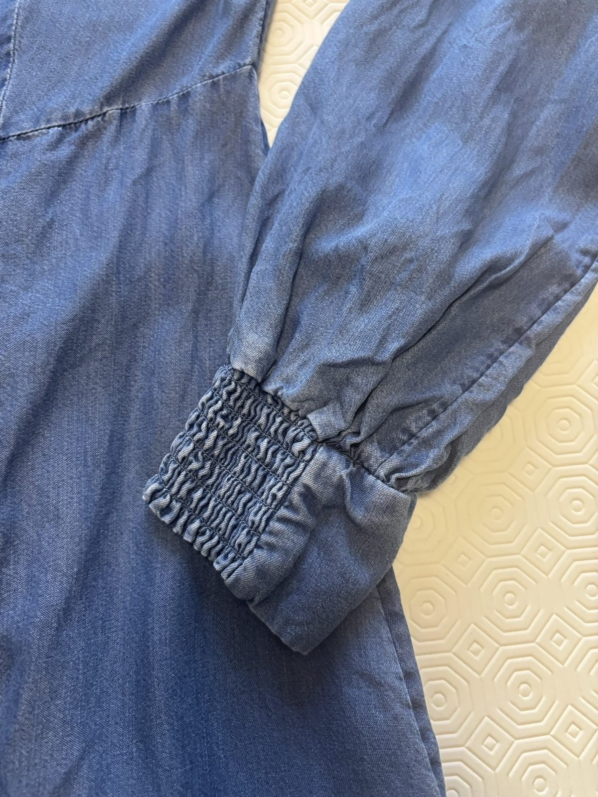 Oasis Blue Denim Effect Dress UK 10 100% Lyocell Casual image 2
