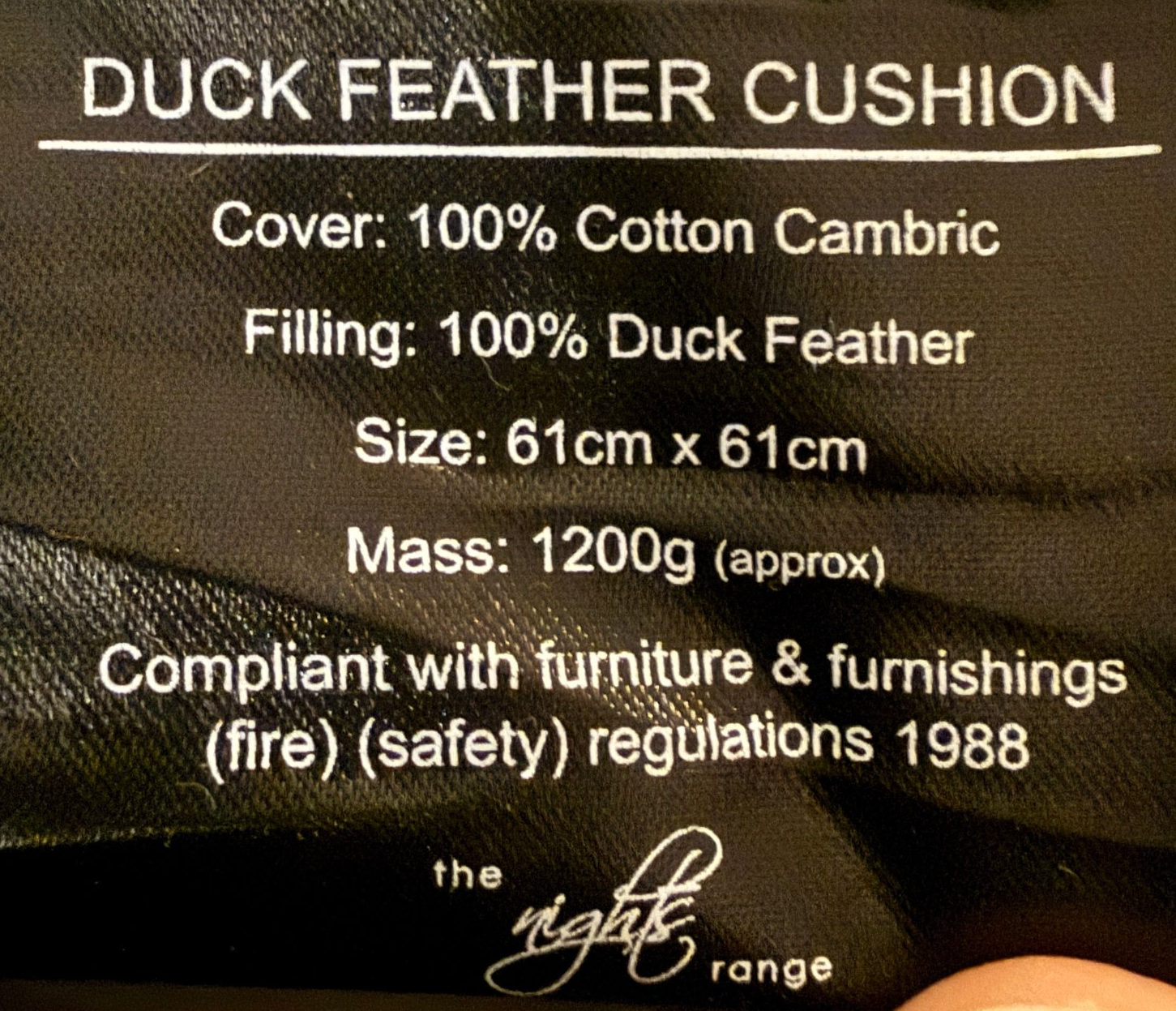 Duck Feather Cushions 3x61cm 2x51cm - 5 pillows 1 torn corner image 4