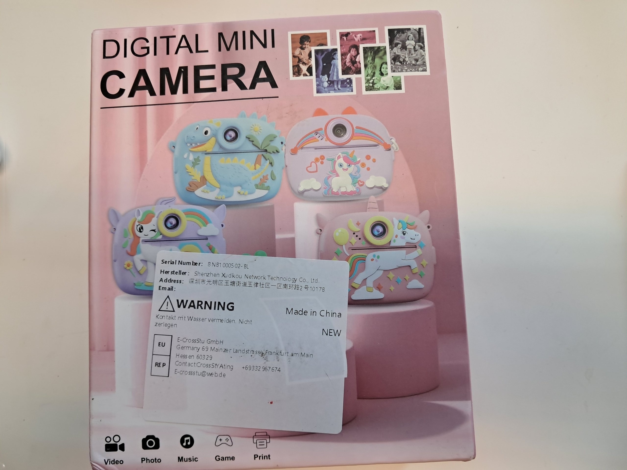 Digitale Kinder Camera met Direct Print | Instant Camera Eenhoorn | NIEUW