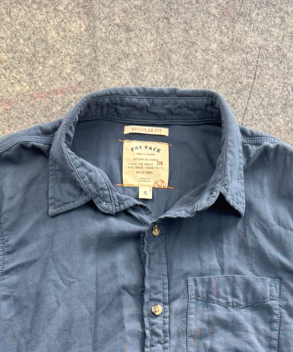 FatFace Blue Cotton Shirt Men’s Small Regular Fit image 7