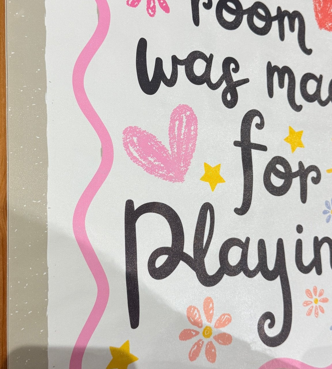 Children's Playroom Wall Banner with Decorative Quote 60x40cm New image 7