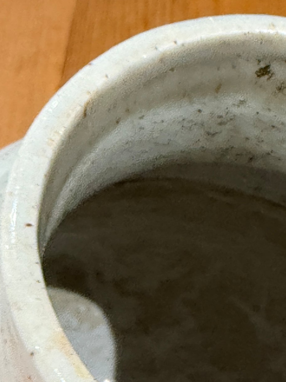 Handmade White Speckled Stoneware Vase Medium Rustic Ceramic Pot image 9