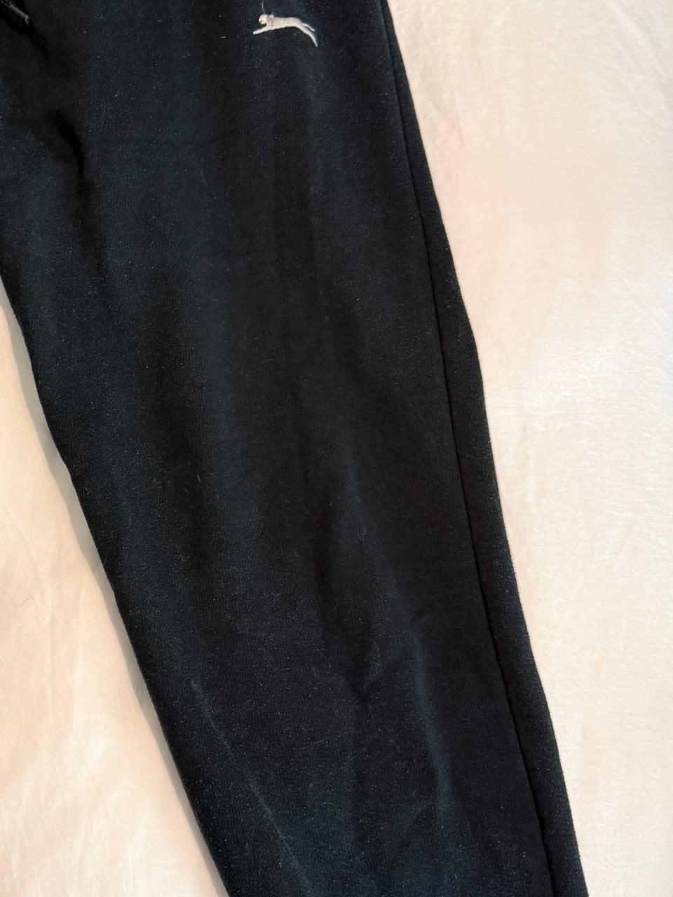 Slazenger Black Fleece Lined Joggers XL White Logo image 9