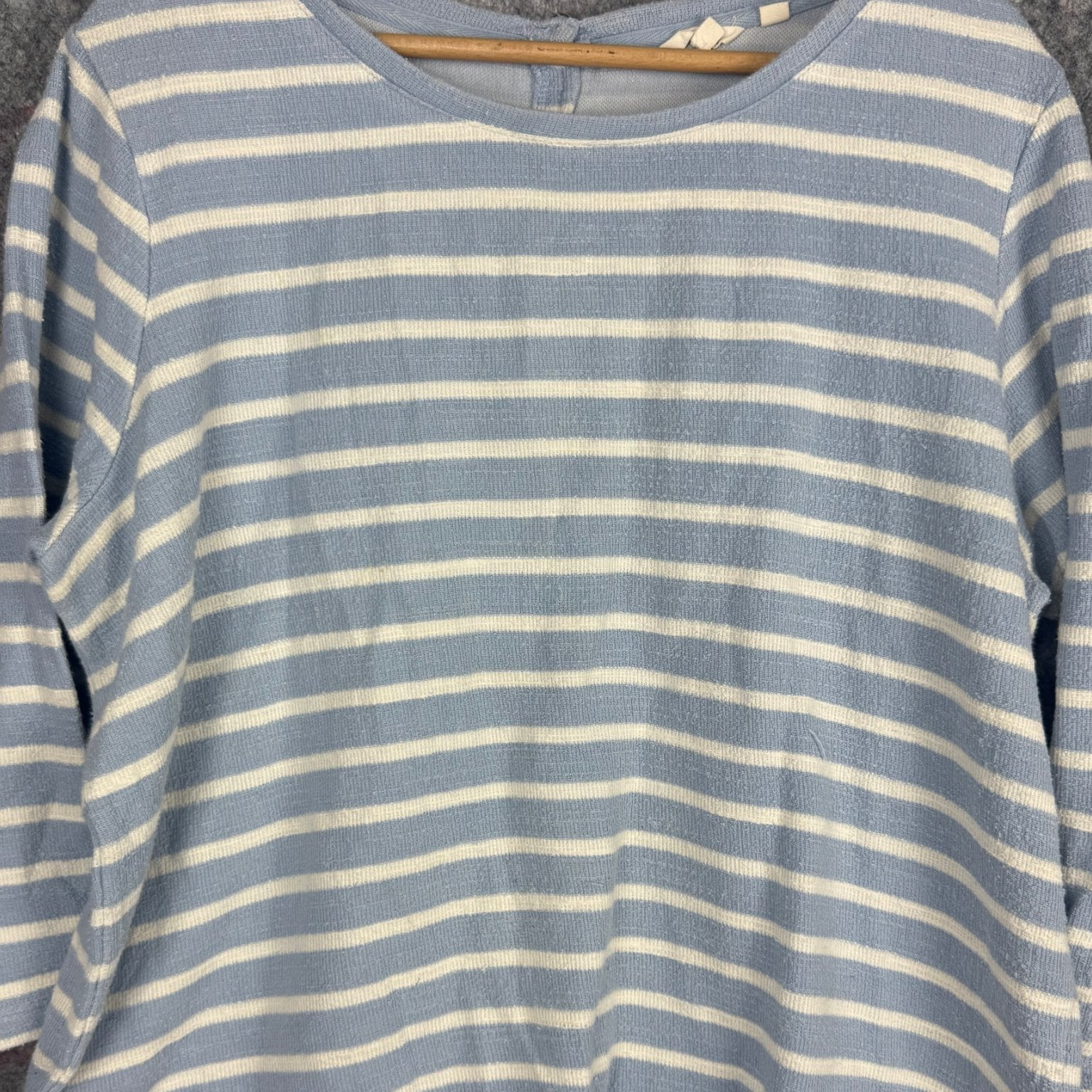 FatFace Blue & White Striped Button-Back Cotton Jumper UK 16 image 7