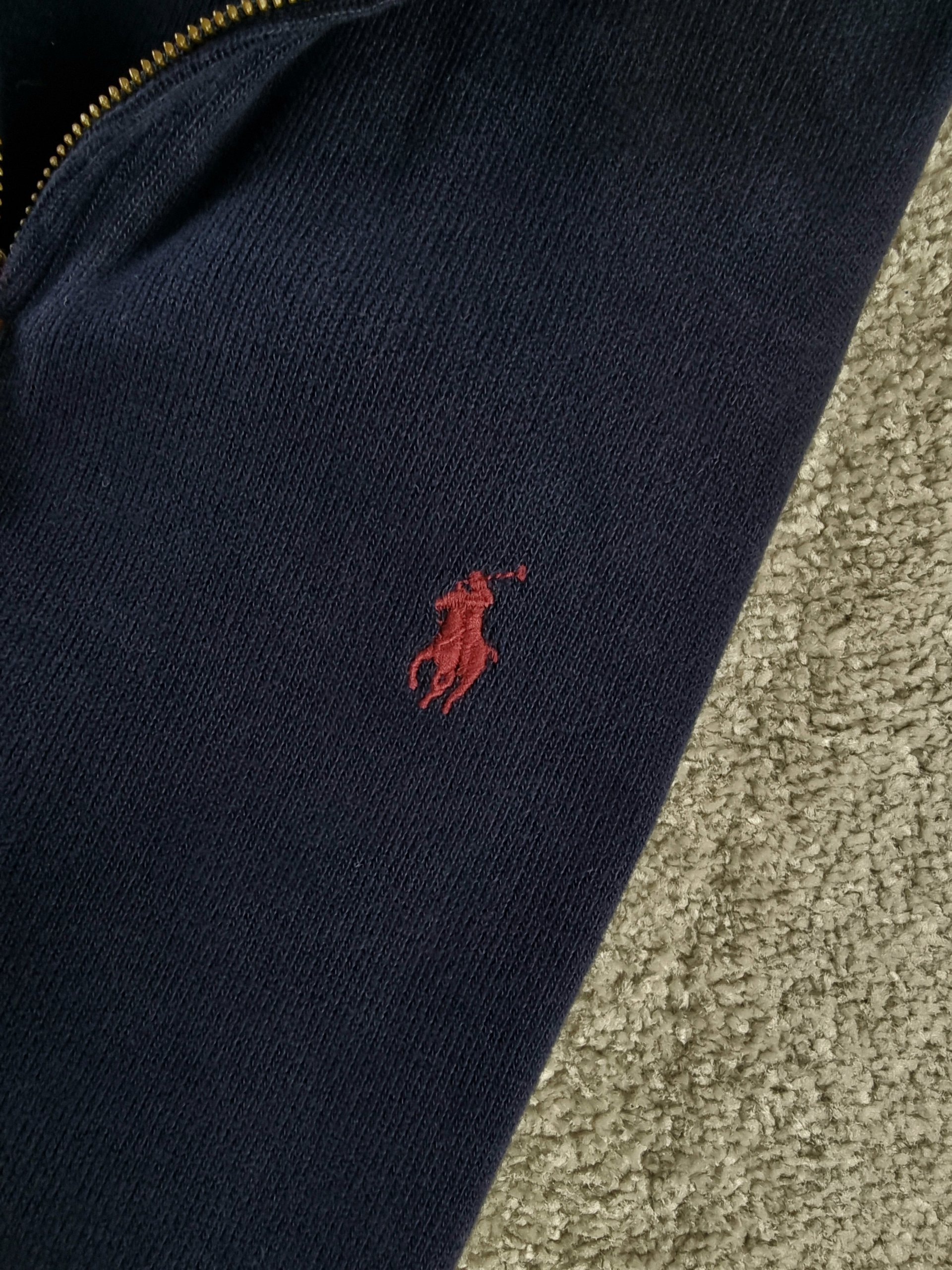 Sweater 1/4 Zip Polo Ralph Lauren Men's S Navy Blue image 4