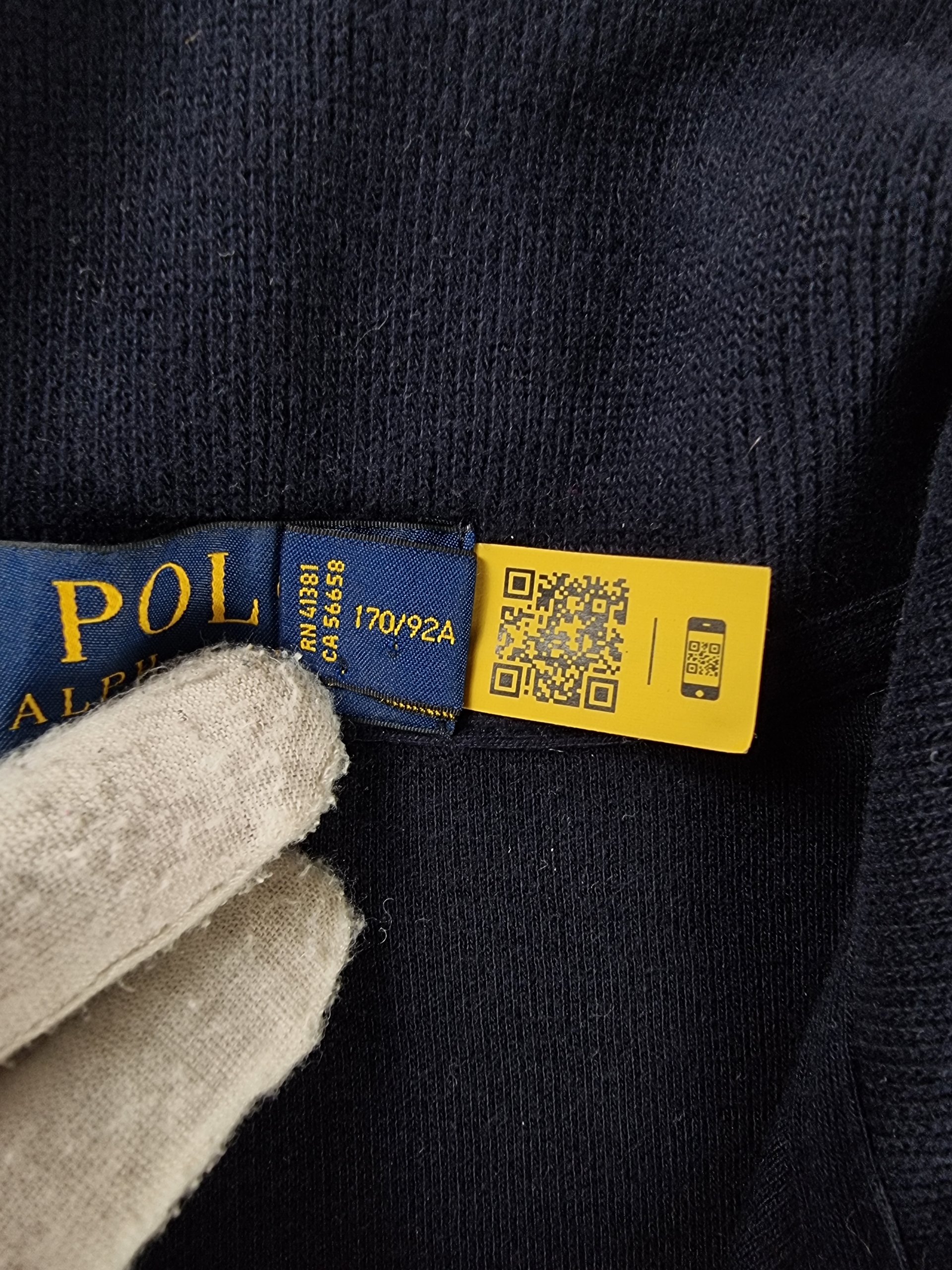 Sweater 1/4 Zip Polo Ralph Lauren Men's S Navy Blue image 6