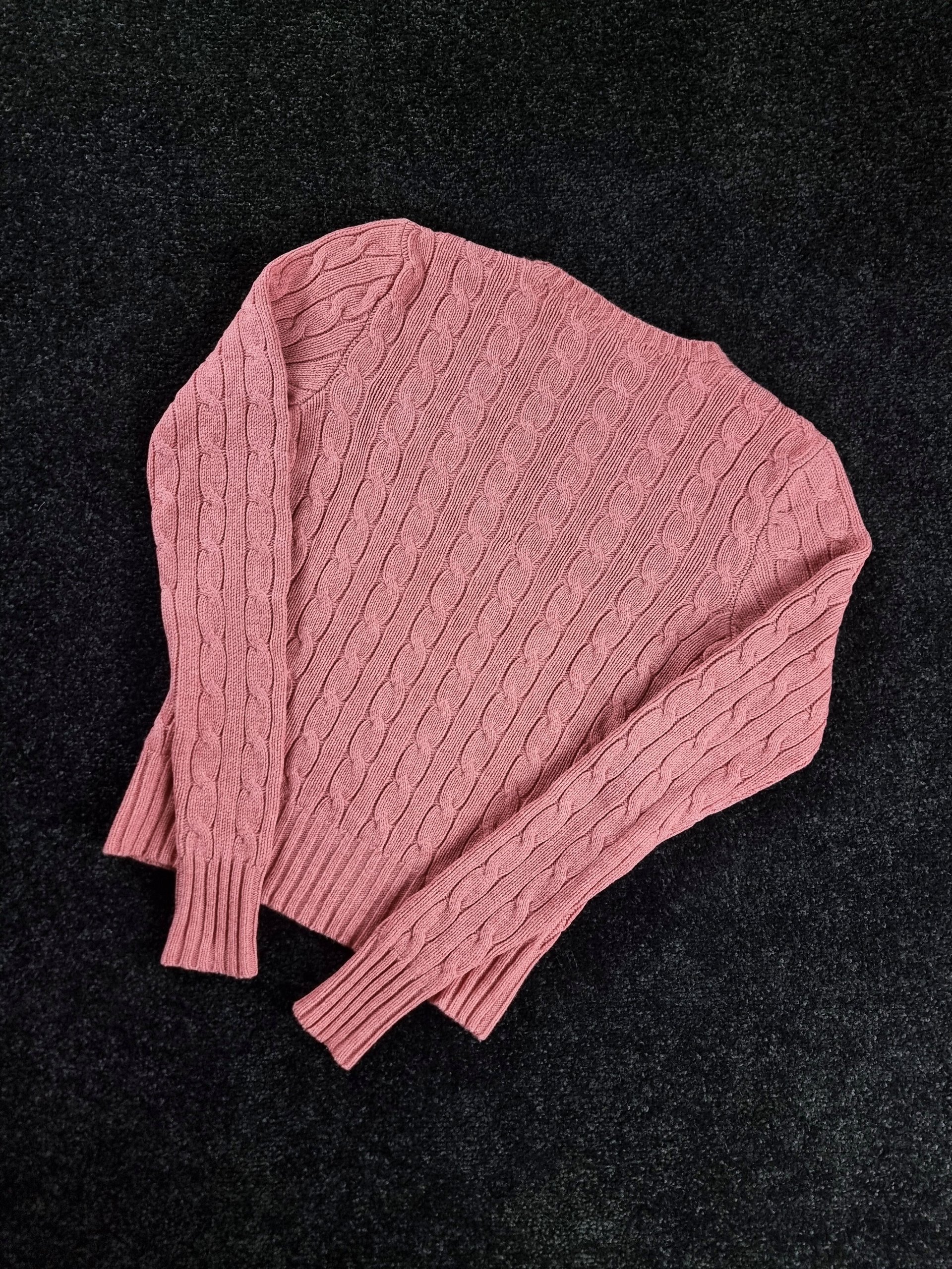 Cable Knit Sweater Polo Ralph Lauren Women's Medium Pink image 5