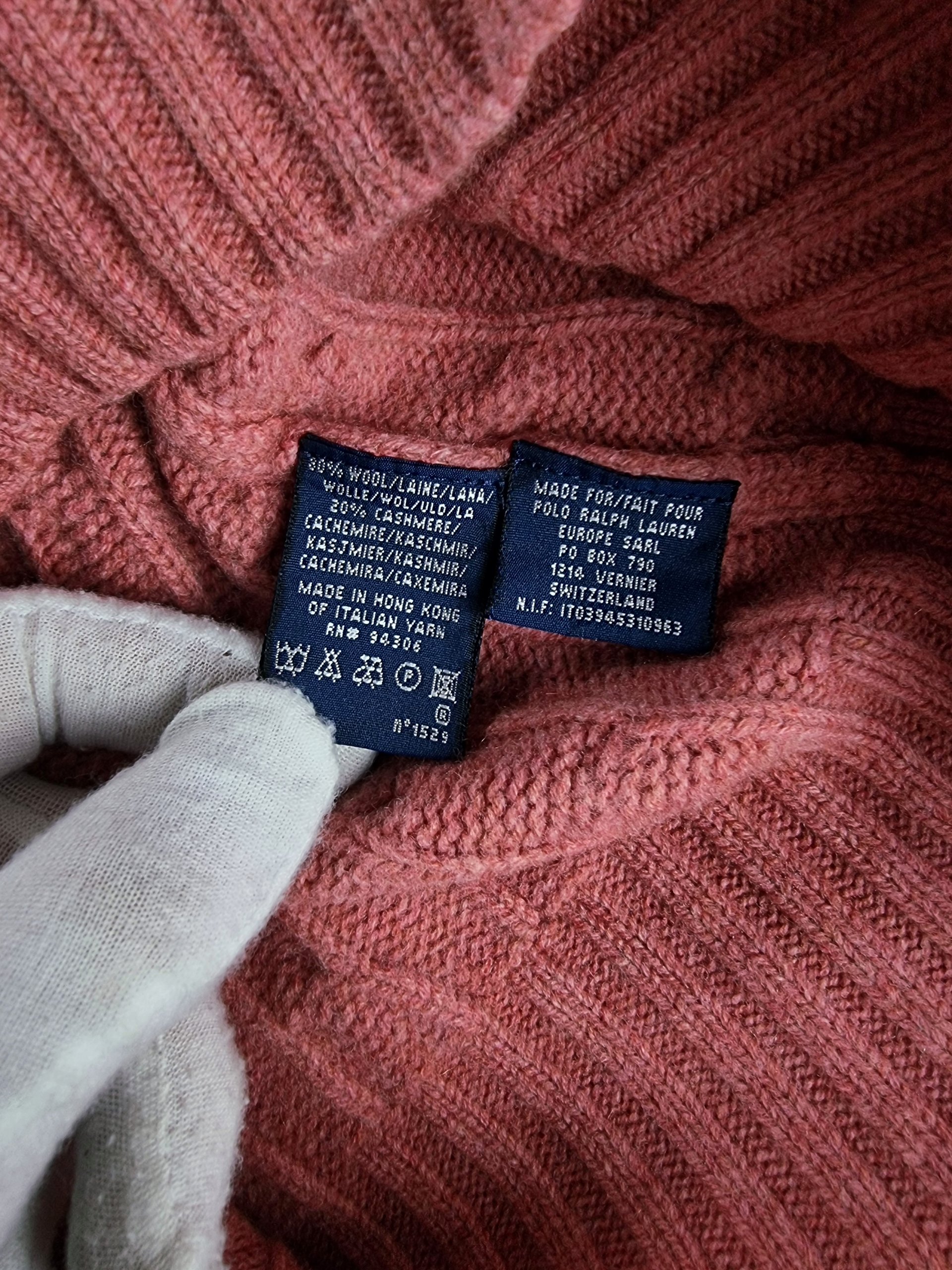 Cable Knit Sweater Polo Ralph Lauren Women's Medium Pink image 6