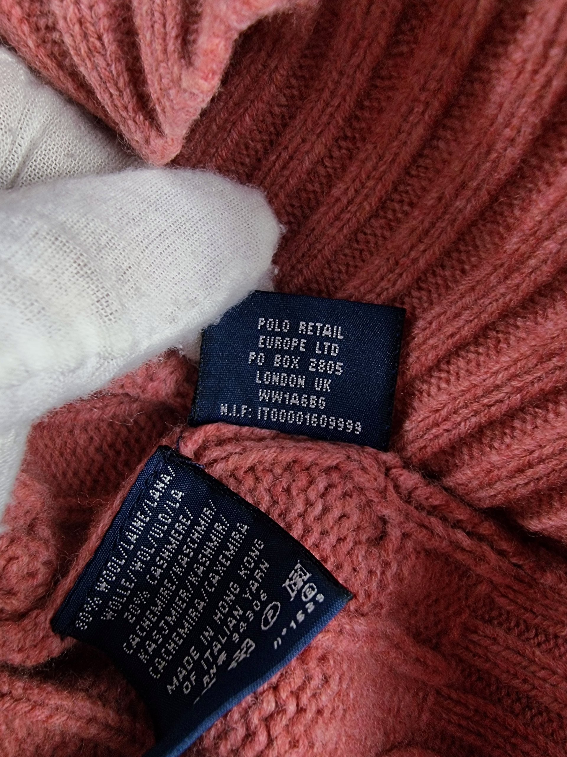 Cable Knit Sweater Polo Ralph Lauren Women's Medium Pink image 7