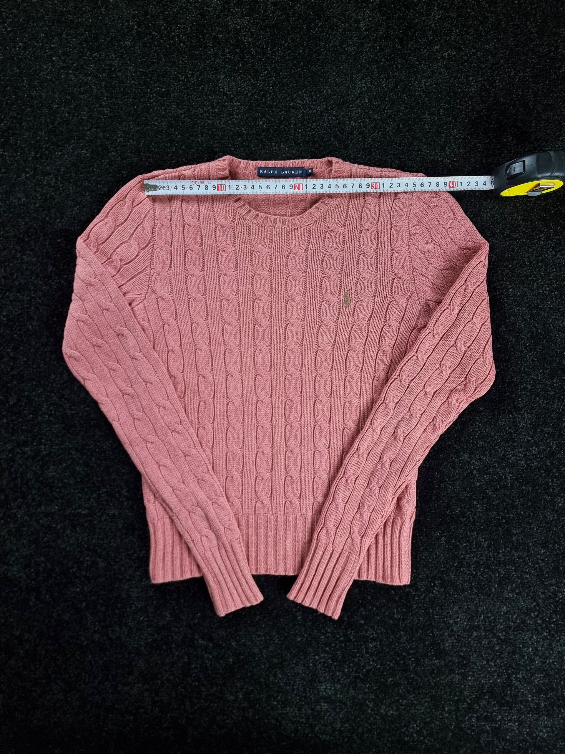 Cable Knit Sweater Polo Ralph Lauren Women's Medium Pink image 8