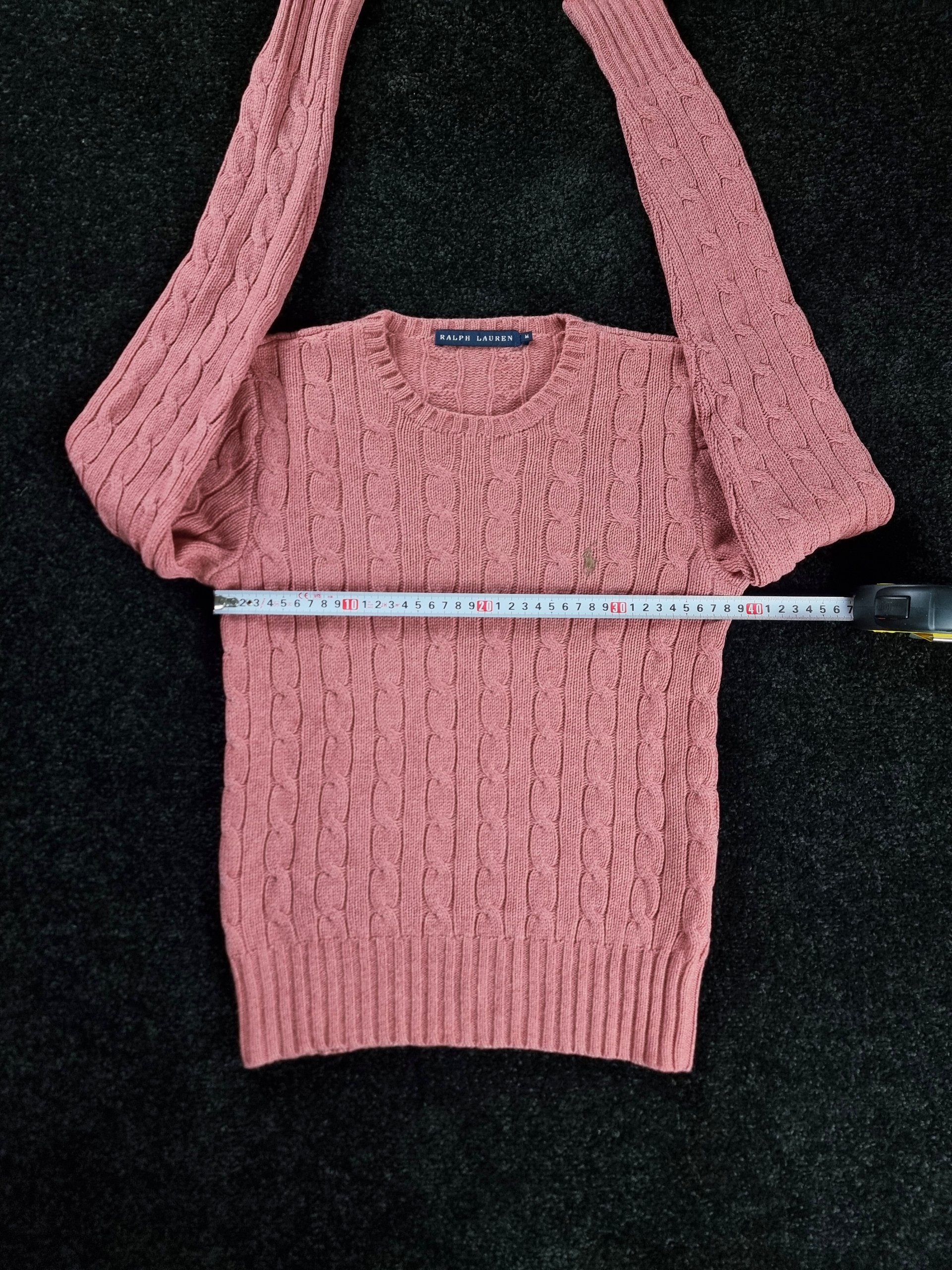 Cable Knit Sweater Polo Ralph Lauren Women's Medium Pink image 9