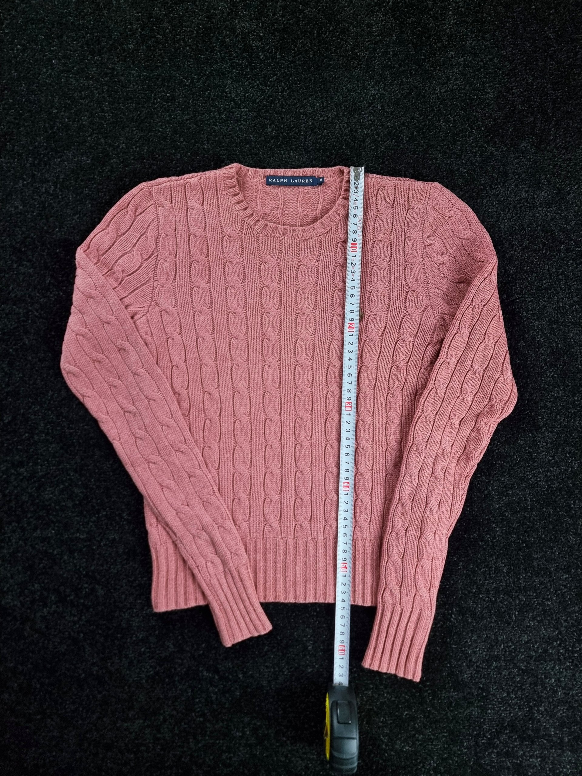 Cable Knit Sweater Polo Ralph Lauren Women's Medium Pink image 10