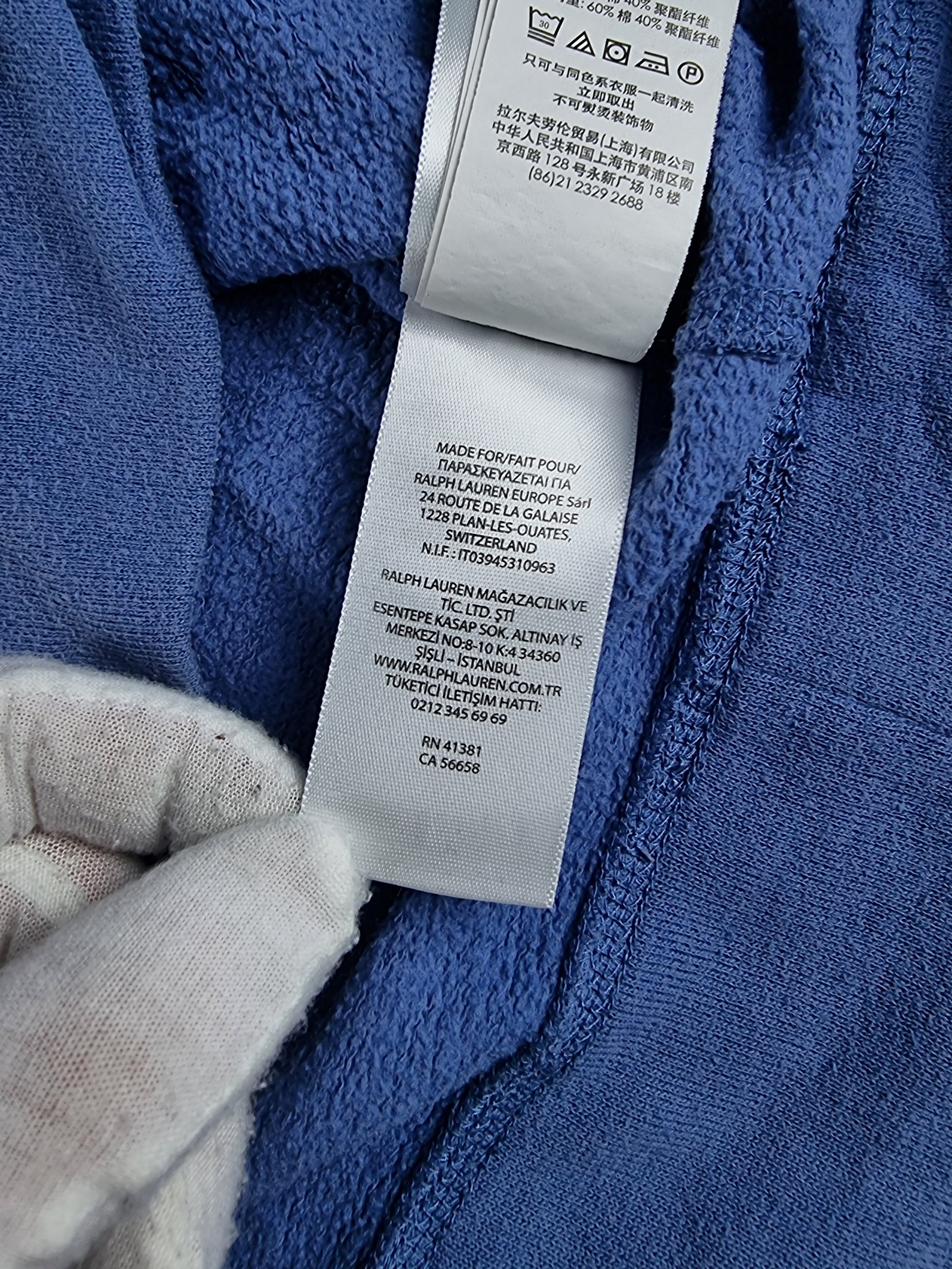 Hoodie Polo Ralph Lauren Unisex S Blue image 9