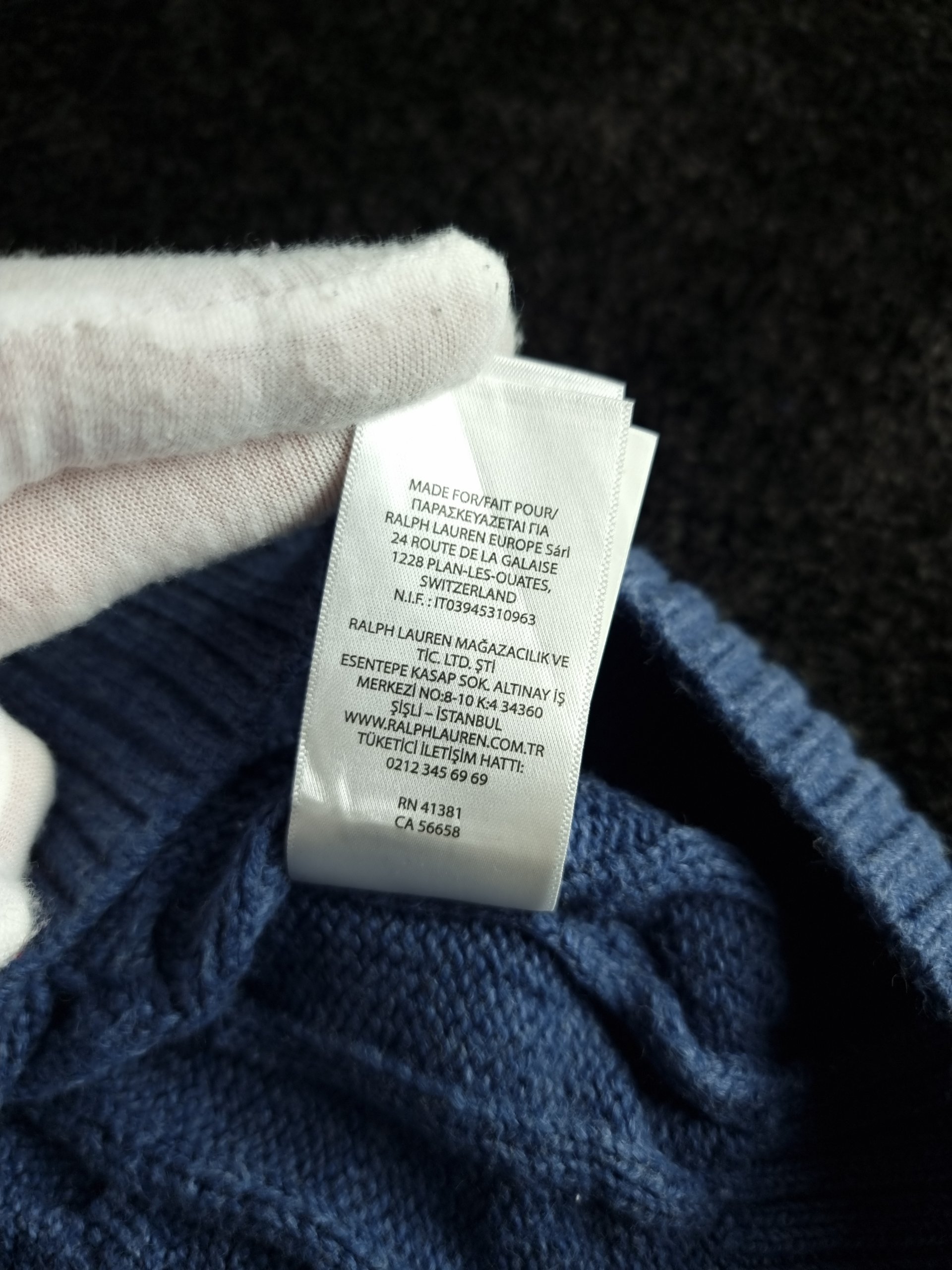 Sweater Cable Knit Polo Ralph Lauren Men L Blue image 9