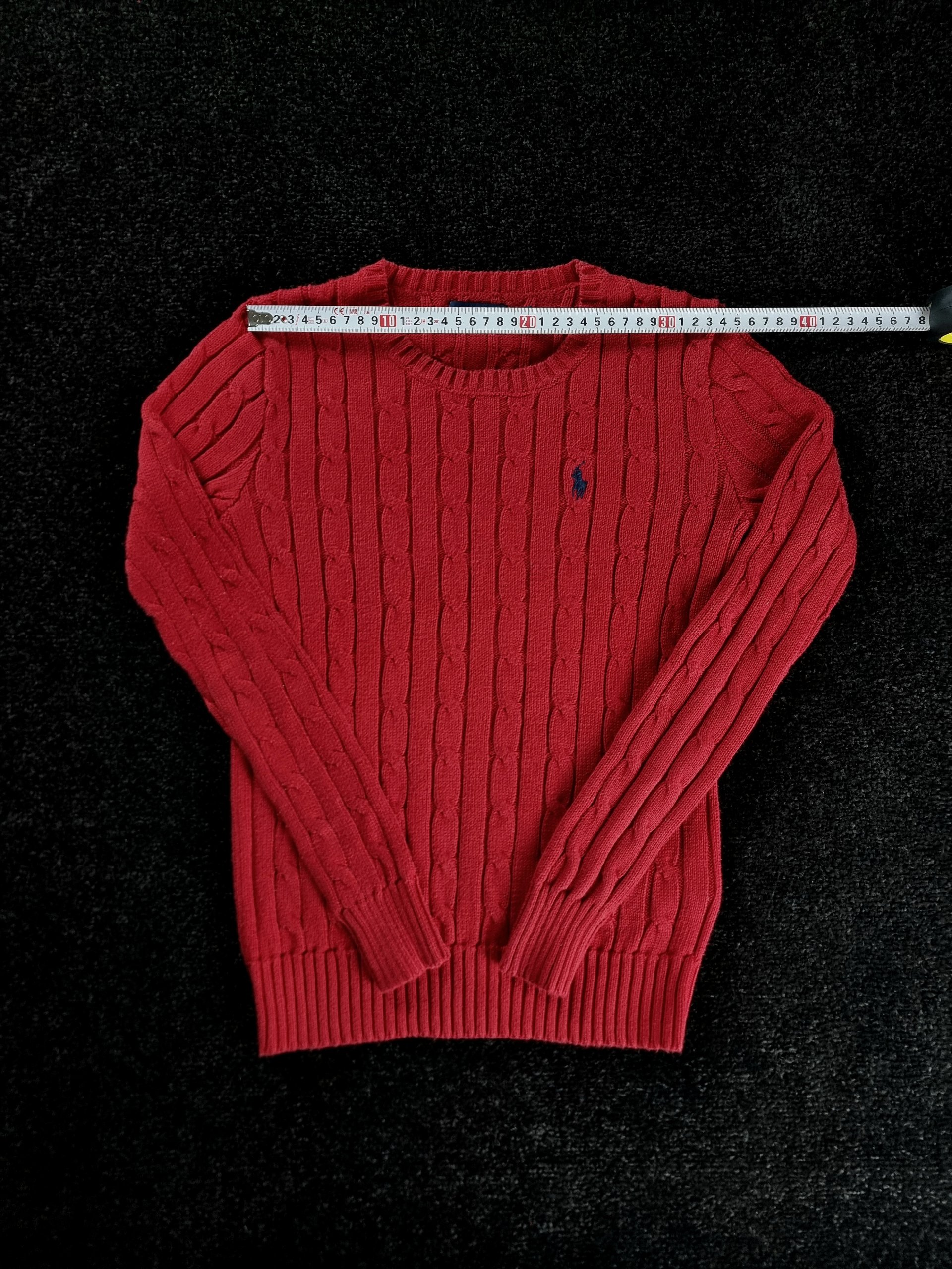 Sweater Cable Knit Ralph Lauren Women's XXS Red image 10