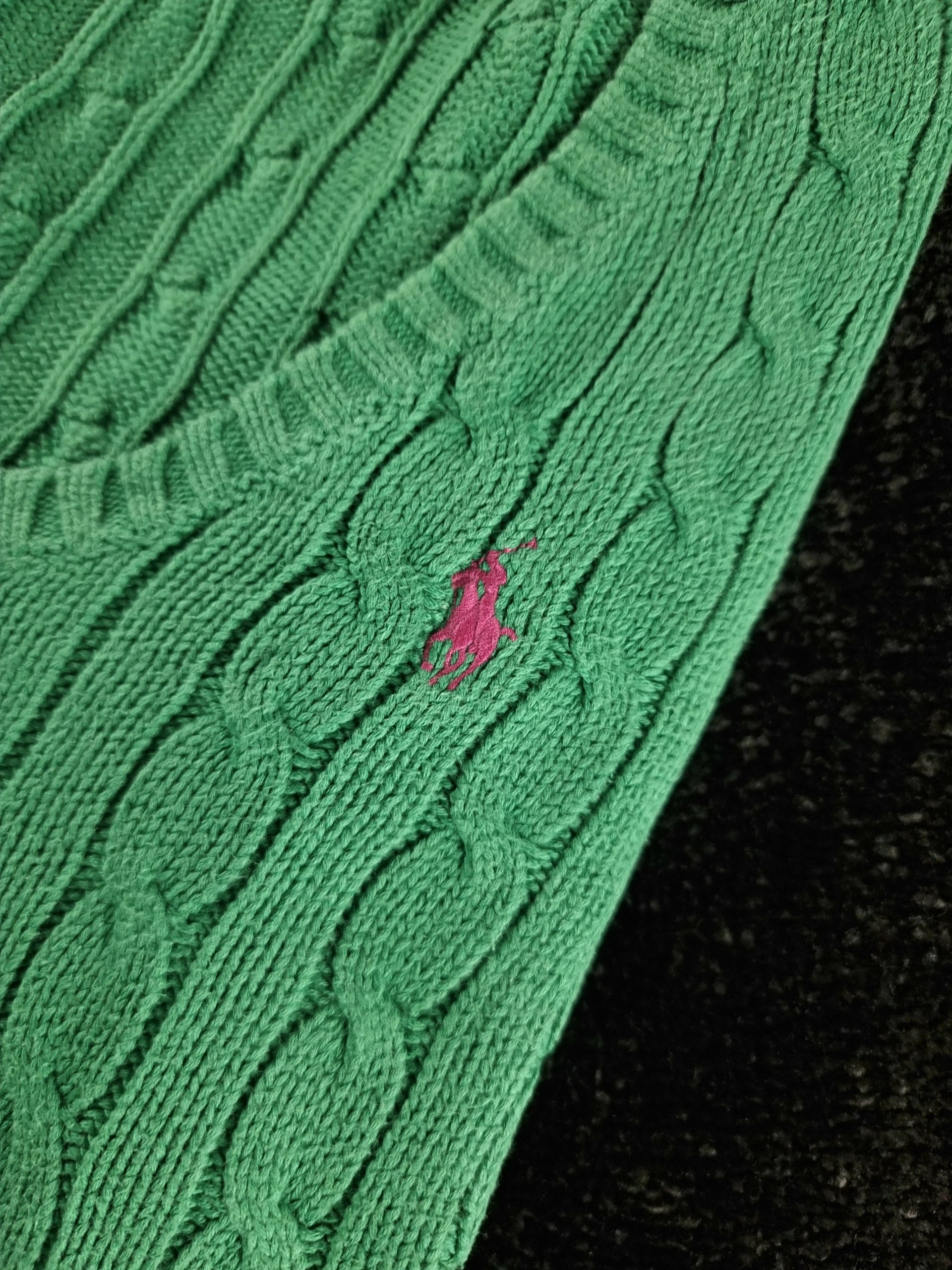 Sweater Cable Knit Ralph Lauren Women's M Green image 3