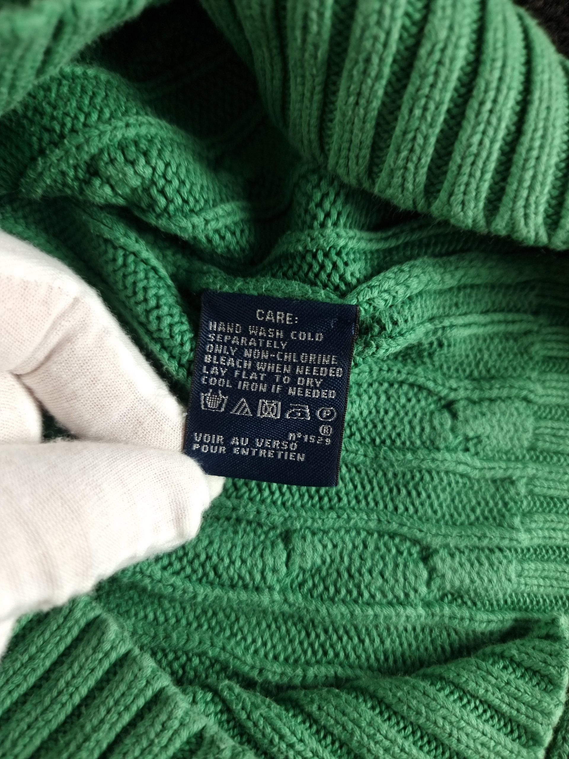 Sweater Cable Knit Ralph Lauren Women's M Green image 7