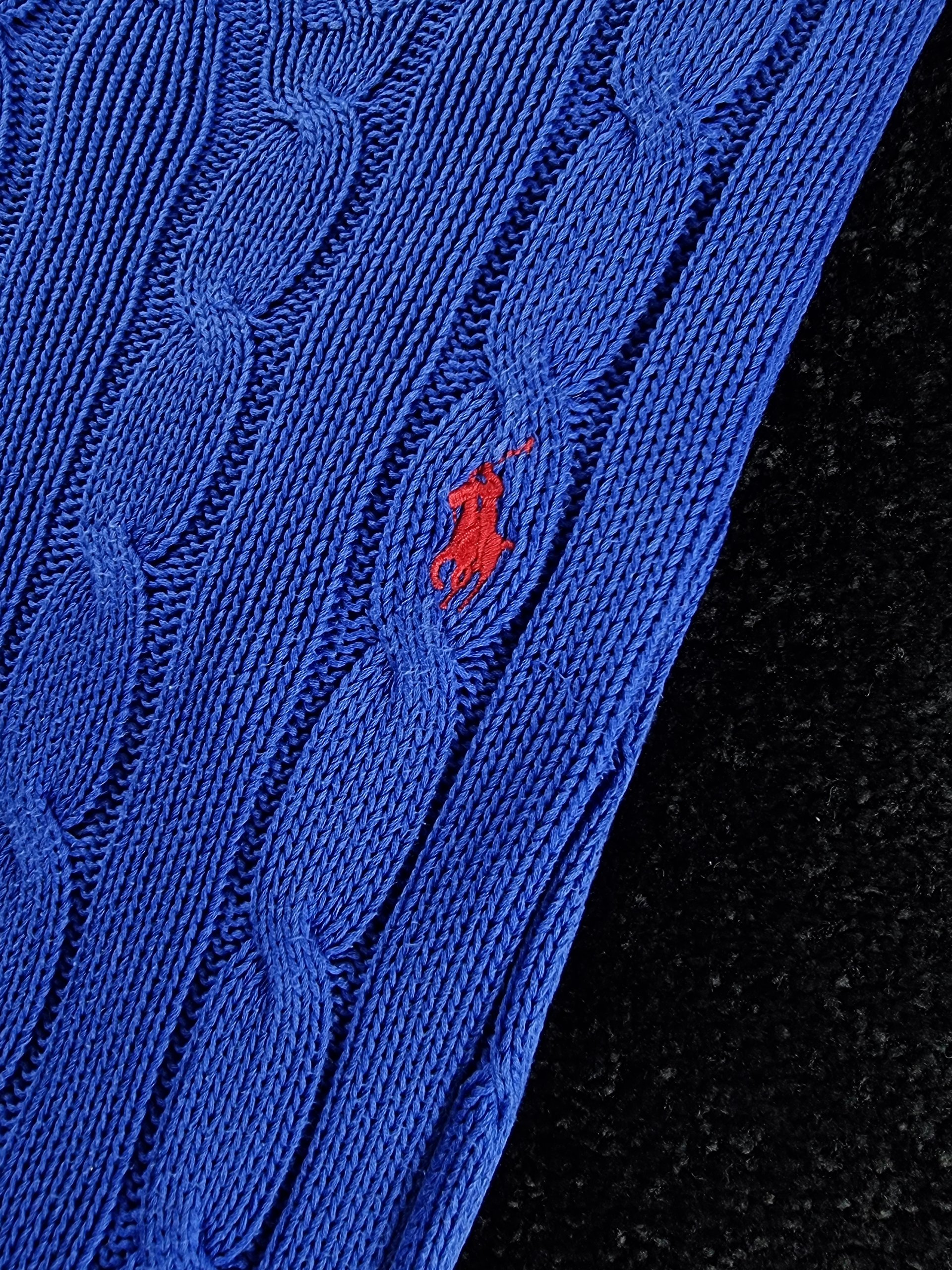 Sweater Cable Knit Polo Ralph Lauren Men XS Blue image 5