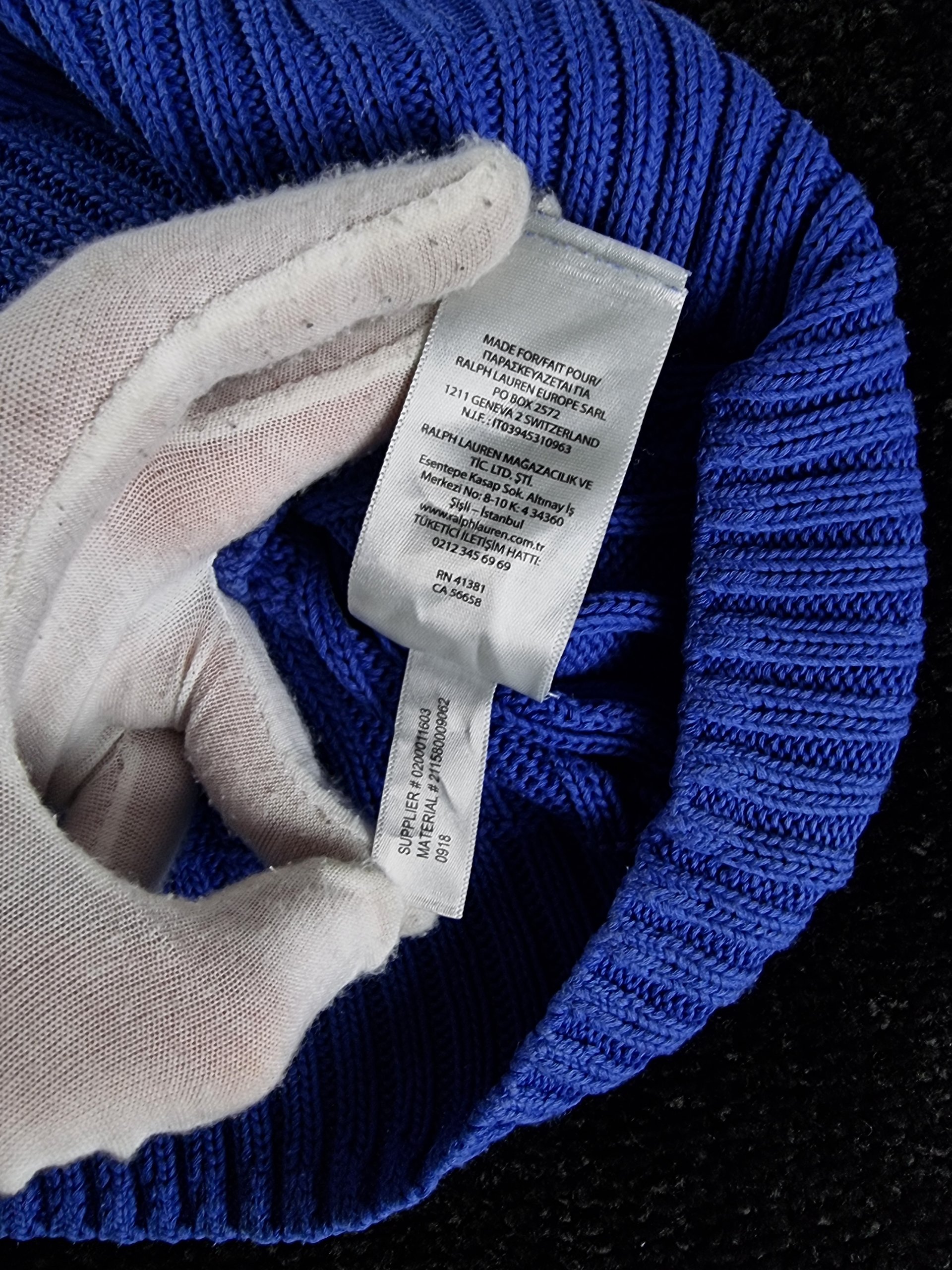 Sweater Cable Knit Polo Ralph Lauren Men XS Blue image 9