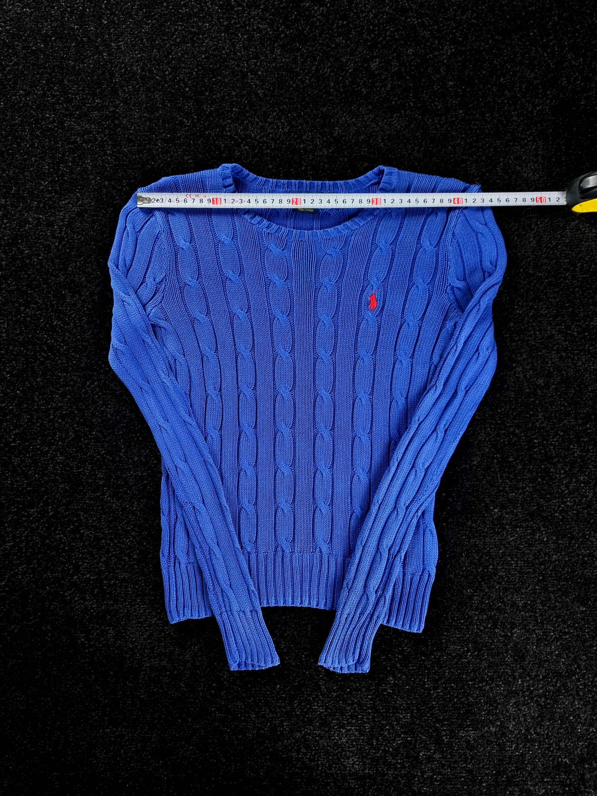 Sweater Cable Knit Polo Ralph Lauren Men XS Blue image 10