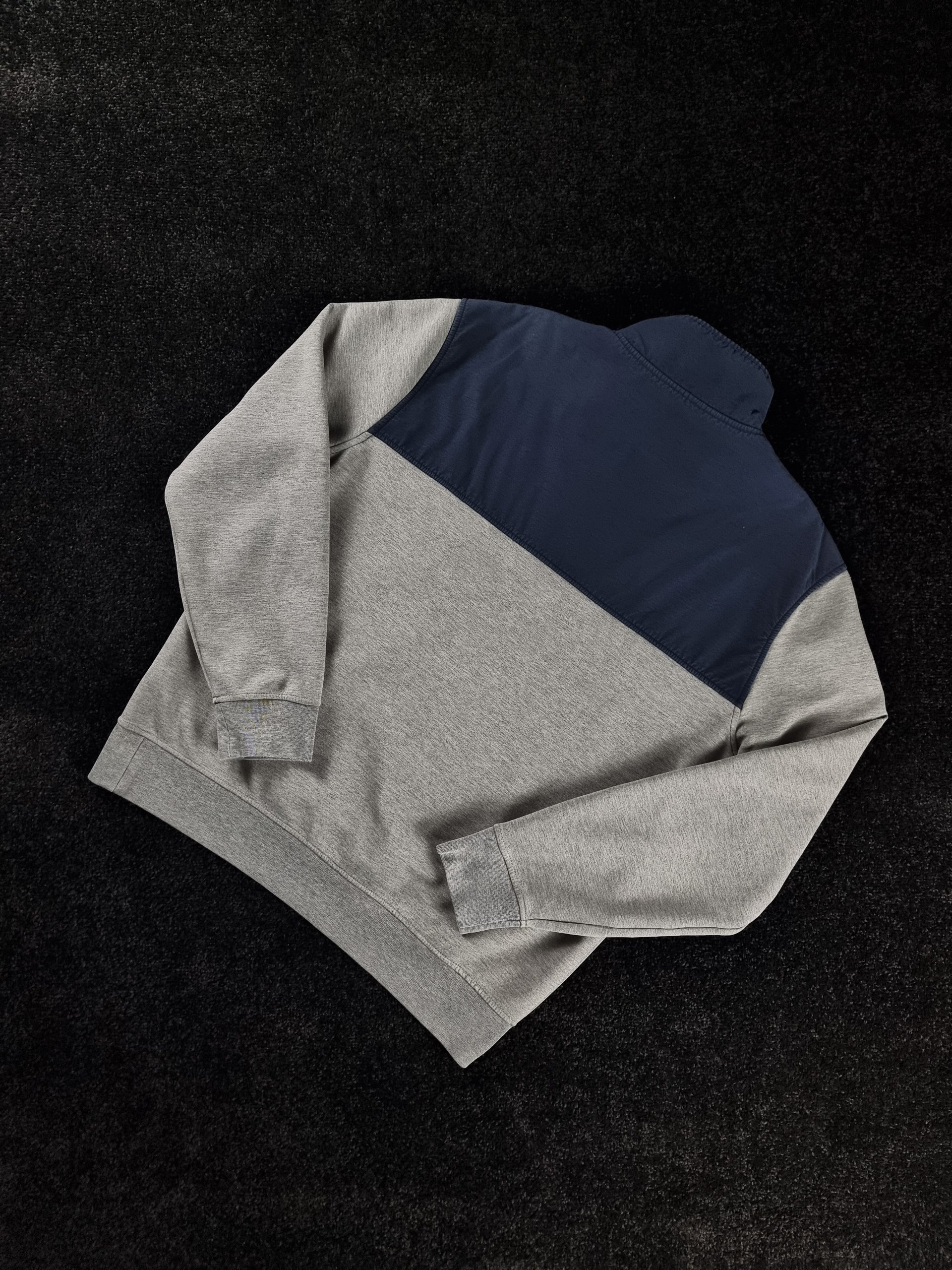 Sweatshirt Half Zip Polo Ralph Lauren Men's L Blue Navy & Grey image 6