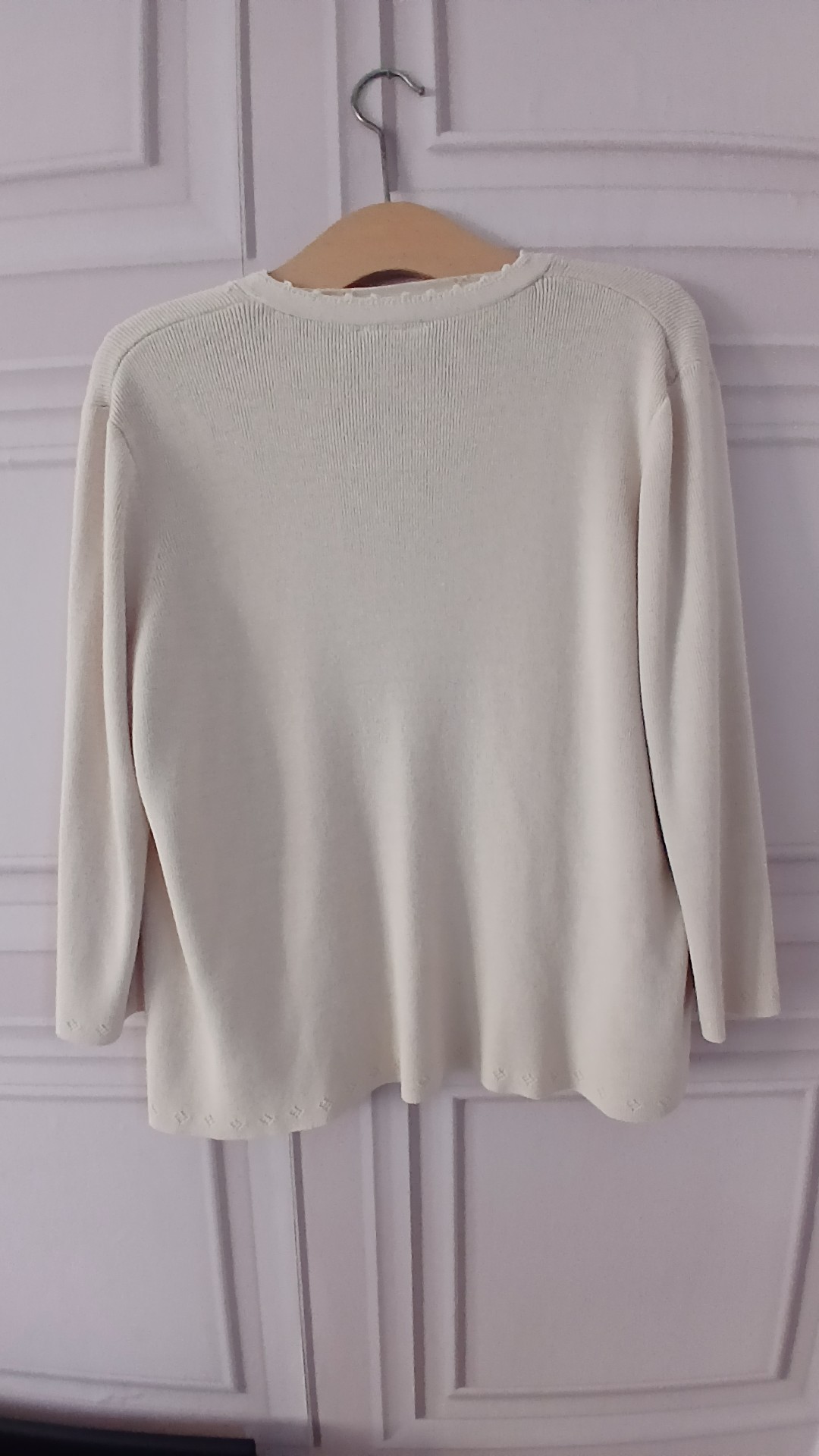 Cream Cardigan & Sleeveless Gold and Neutrals Top Size 18 image 6