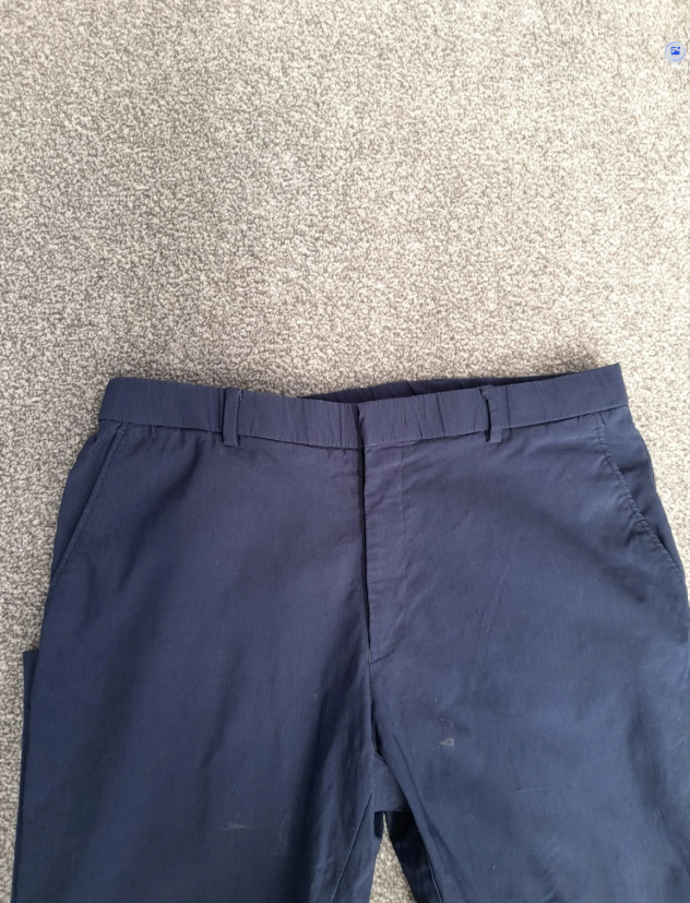 Tommy Hilfiger Navy Blue Tailored Chino Trousers 34" image 6