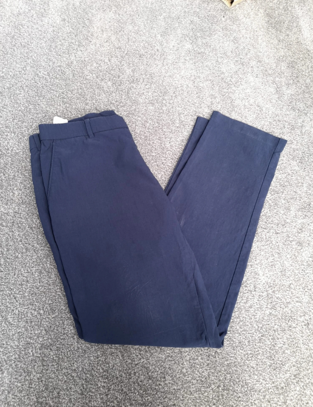 Tommy Hilfiger Navy Blue Tailored Chino Trousers 34" image 8