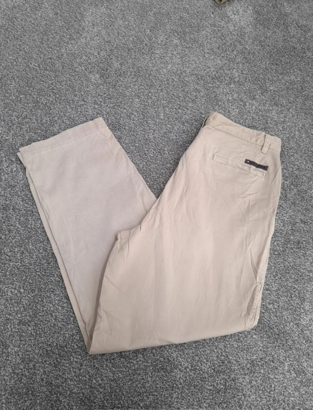 Tommy Hilfiger Beige Stretch Chino Trousers 34" image 7