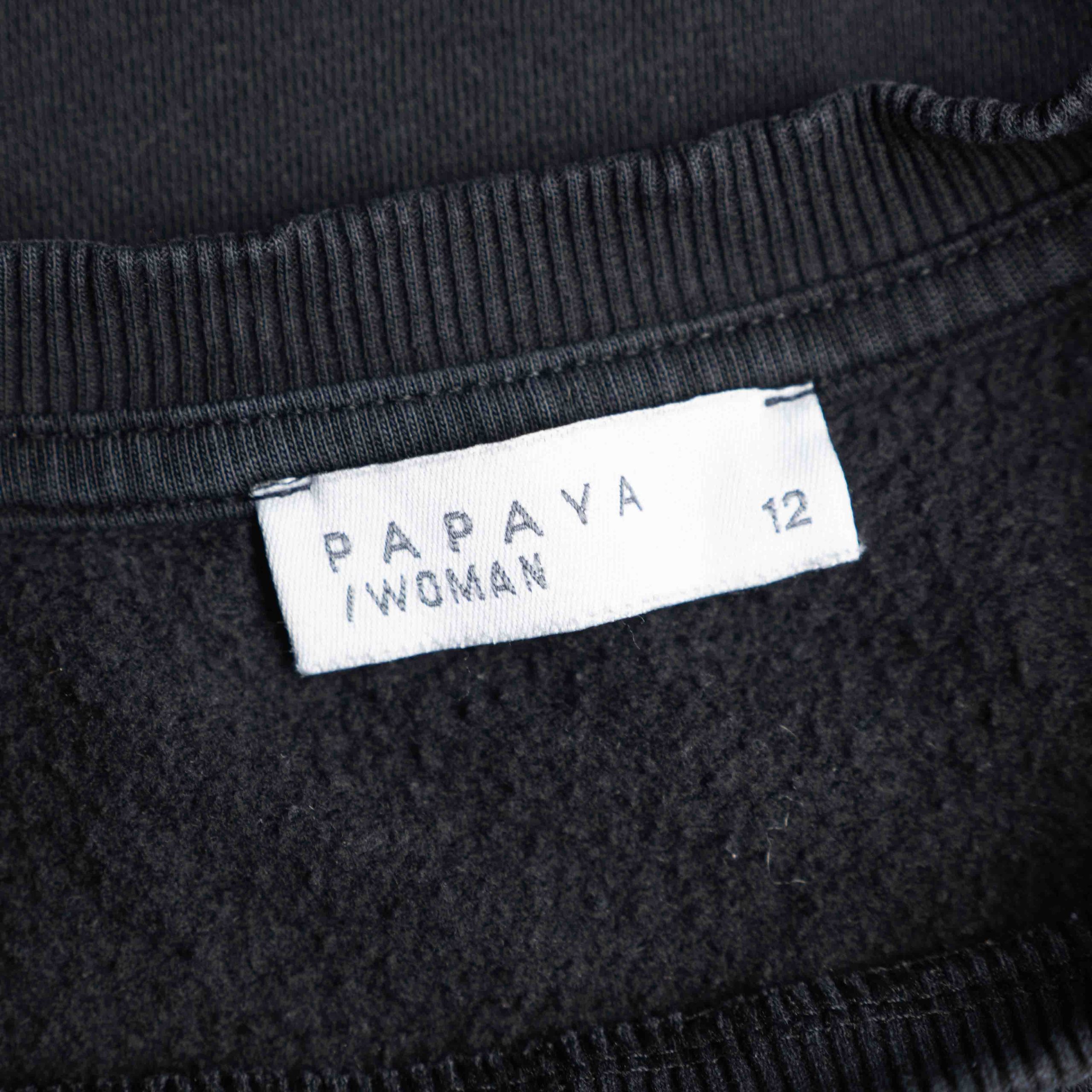 Papaya Woman Black 12 Puff Sleeve Jumper Pre-Owned image 6