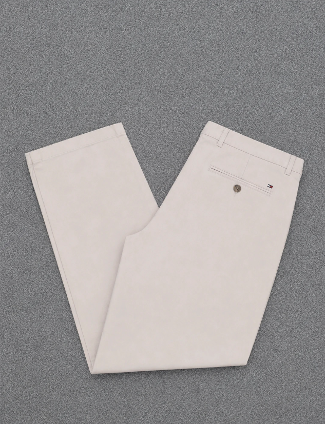 Tommy Hilfiger Men's Beige Custom Fit Chinos Light Beige 33"