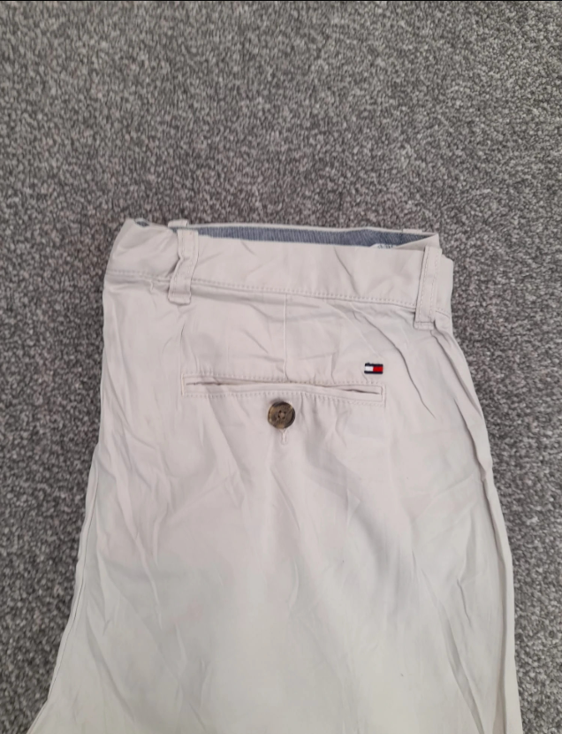 Tommy Hilfiger Men's Beige Custom Fit Chinos Light Beige 33" image 6