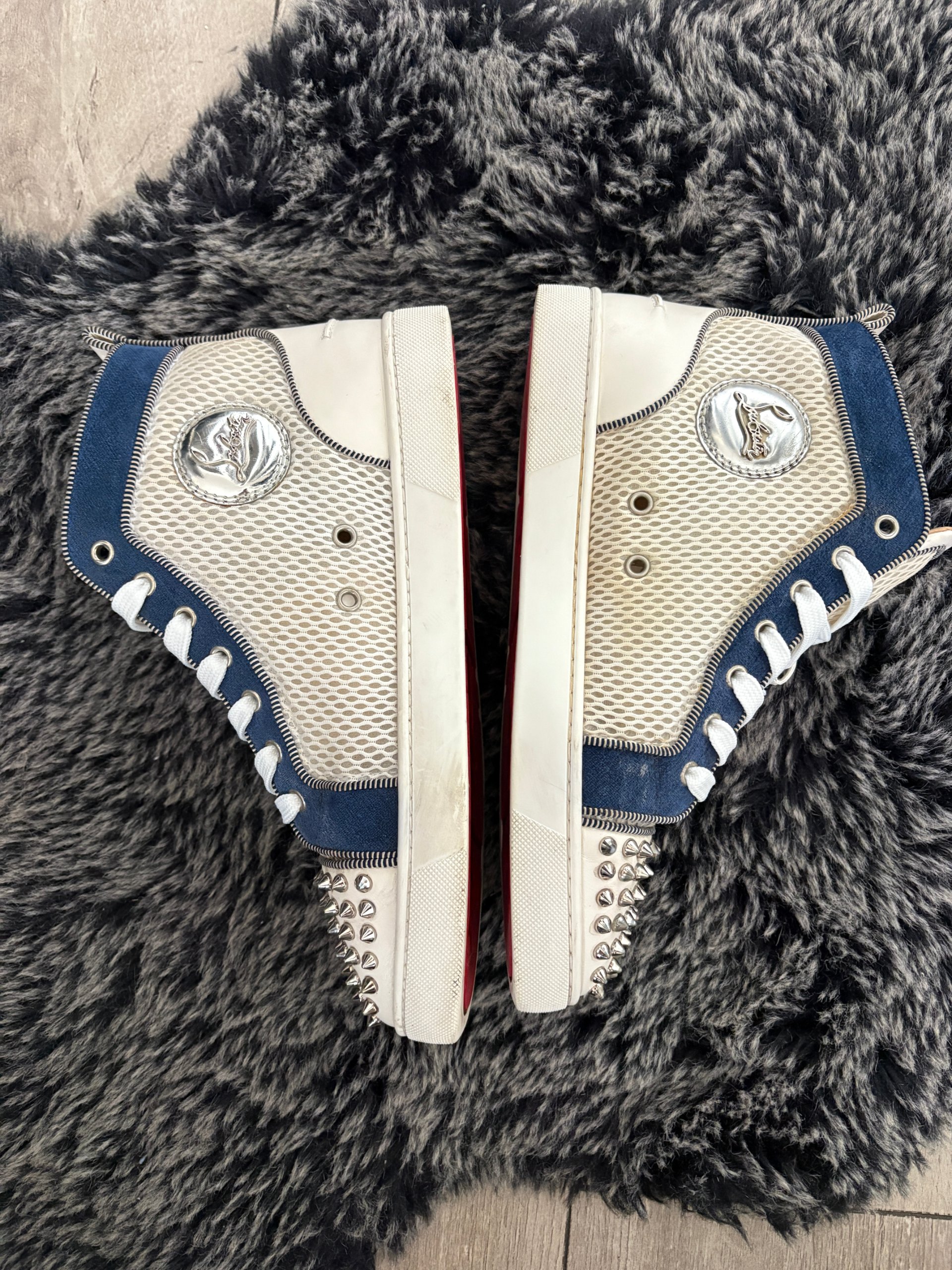 Christian Louboutin Louis Flat Mesh Spikes High Size 42 image 3