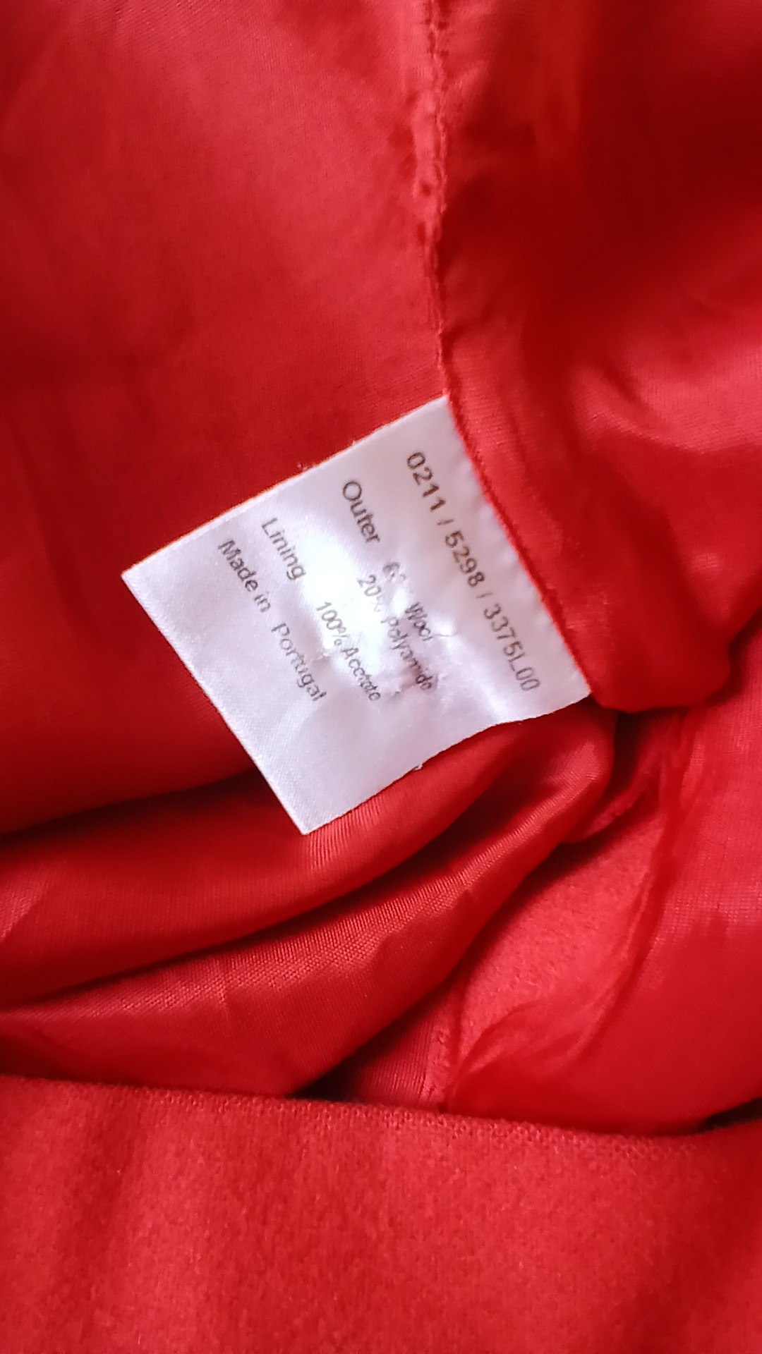Hobbs Women's Red Wool Blend Sleeveless Dress UK 14 image 5