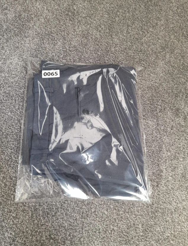 Tommy Hilfiger Men's Navy & Grey Patterned Chinos Relaxed Fit 36" image 3