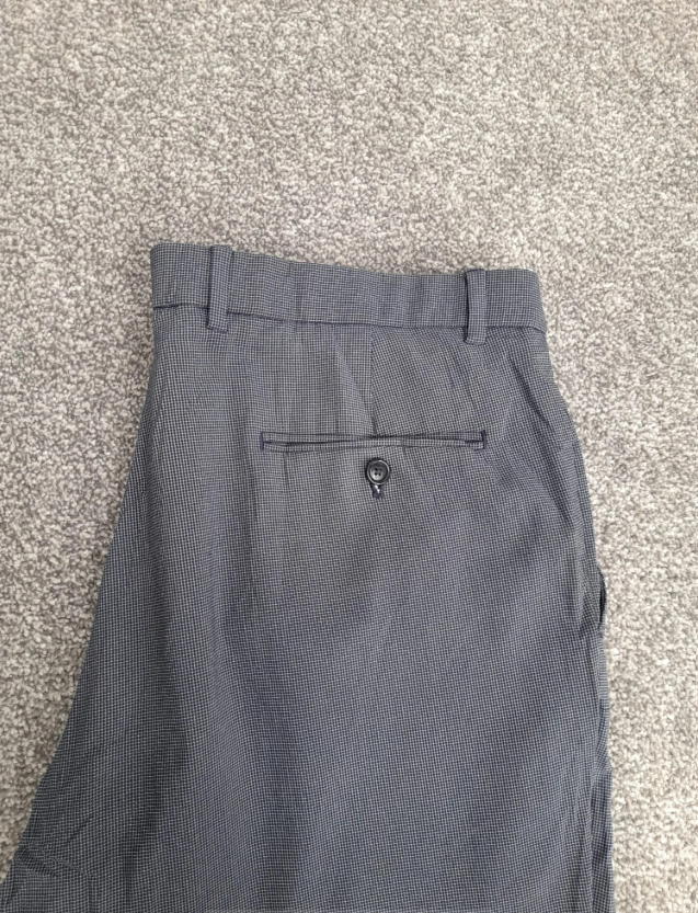 Tommy Hilfiger Men's Navy & Grey Patterned Chinos Relaxed Fit 36" image 4