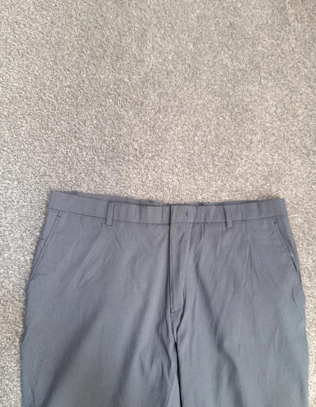 Tommy Hilfiger Men's Navy & Grey Patterned Chinos Relaxed Fit 36" image 6