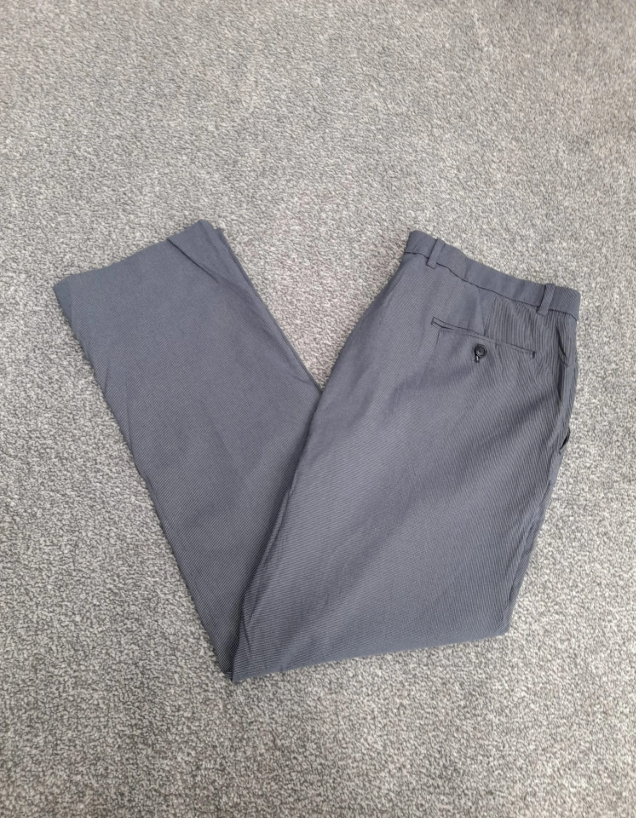 Tommy Hilfiger Men's Navy & Grey Patterned Chinos Relaxed Fit 36" image 7