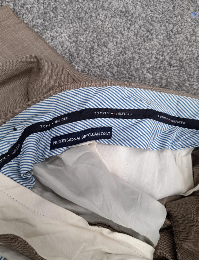 Tommy Hilfiger Beige Chino trousers with a subtle textured weave 34" image 5