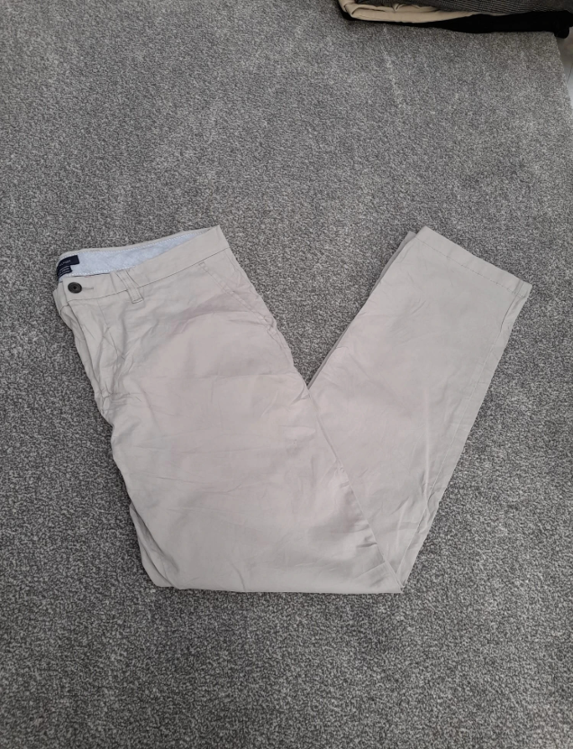 Tommy Hilfiger Beige Regular Fit Stretch Chinos 36" image 4