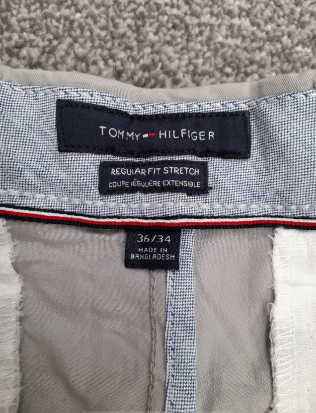 Tommy Hilfiger Beige Regular Fit Stretch Chinos 36" image 5