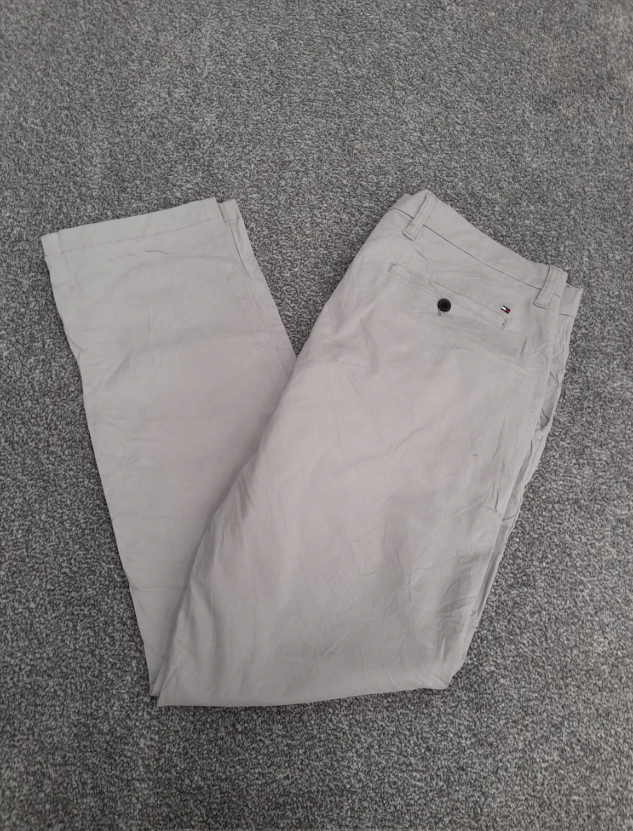 Tommy Hilfiger Beige Regular Fit Stretch Chinos 36" image 6