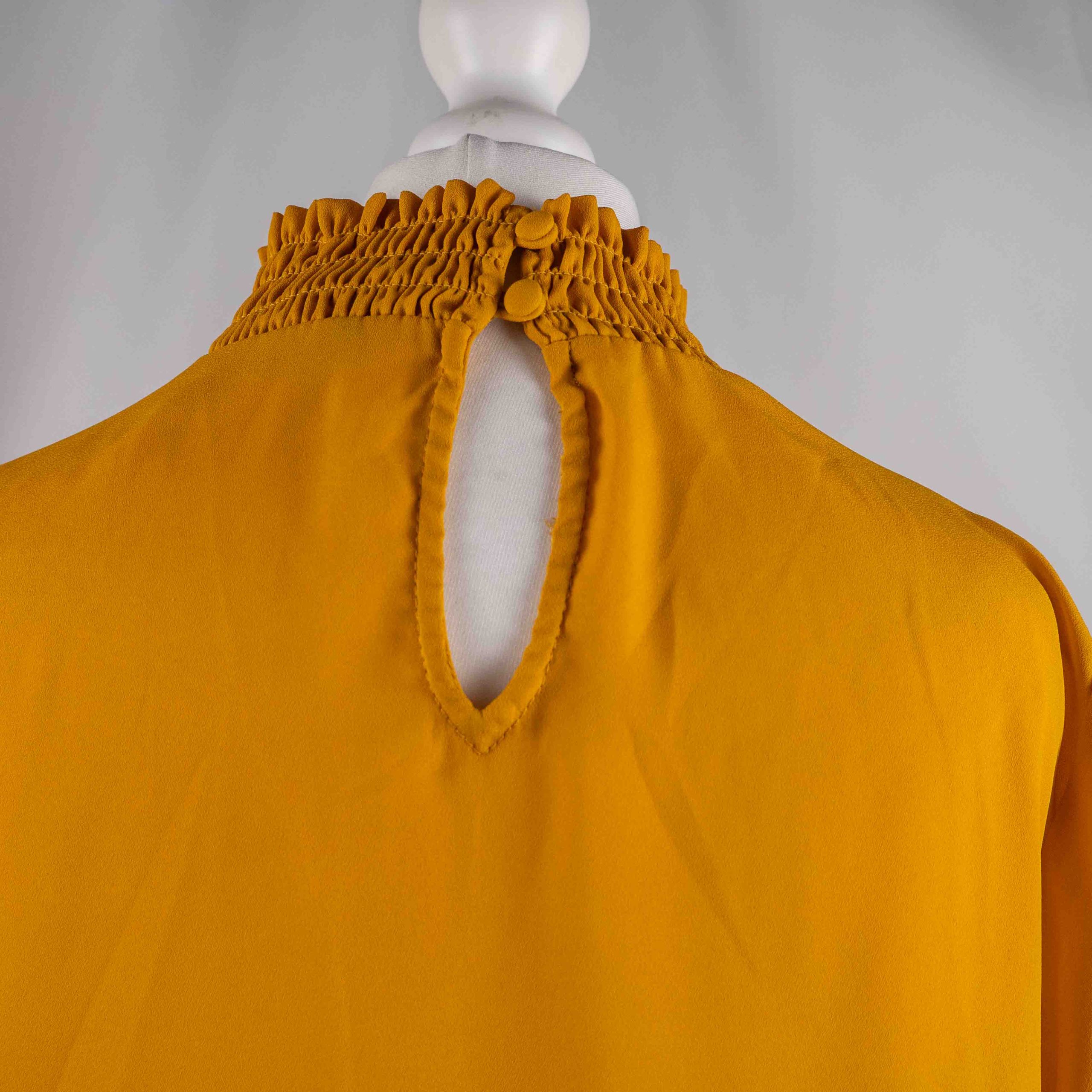 New Look 10 Mustard Long Sleeve Blouse Pre-Owned image 4