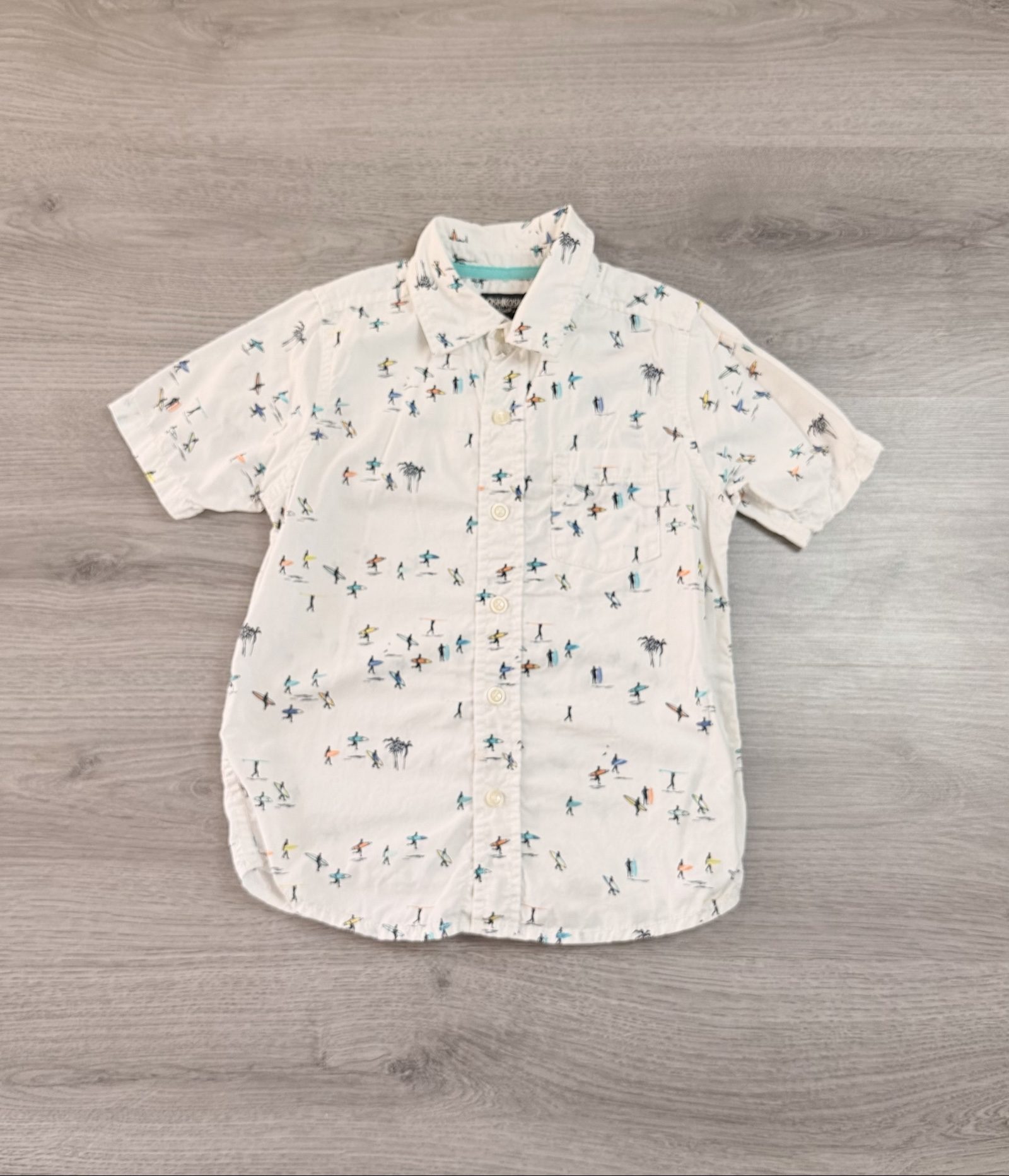 OshKosh White Boys' Surf Print Shirt Age 6 (01692)