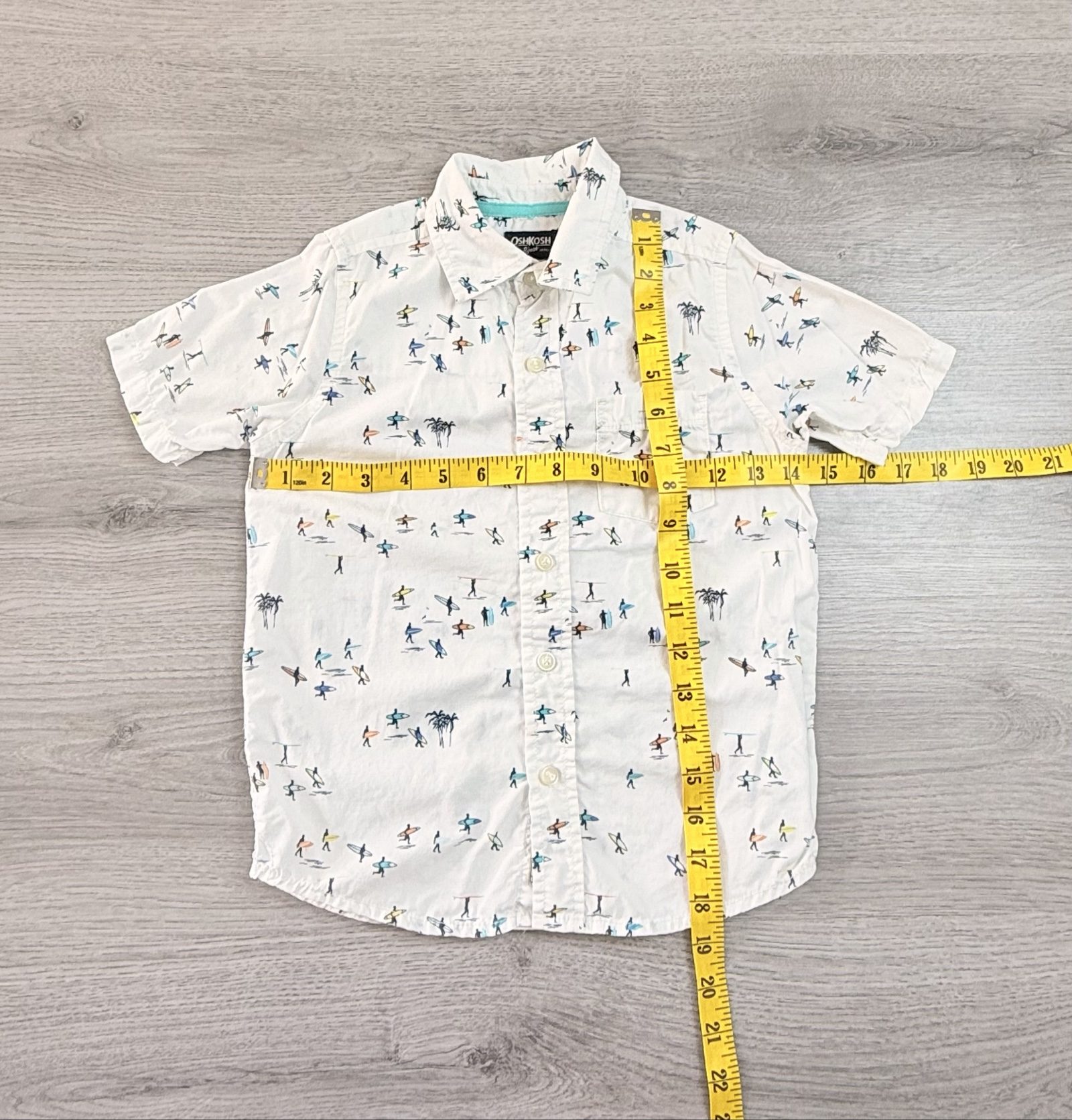 OshKosh White Boys' Surf Print Shirt Age 6 (01692) image 4