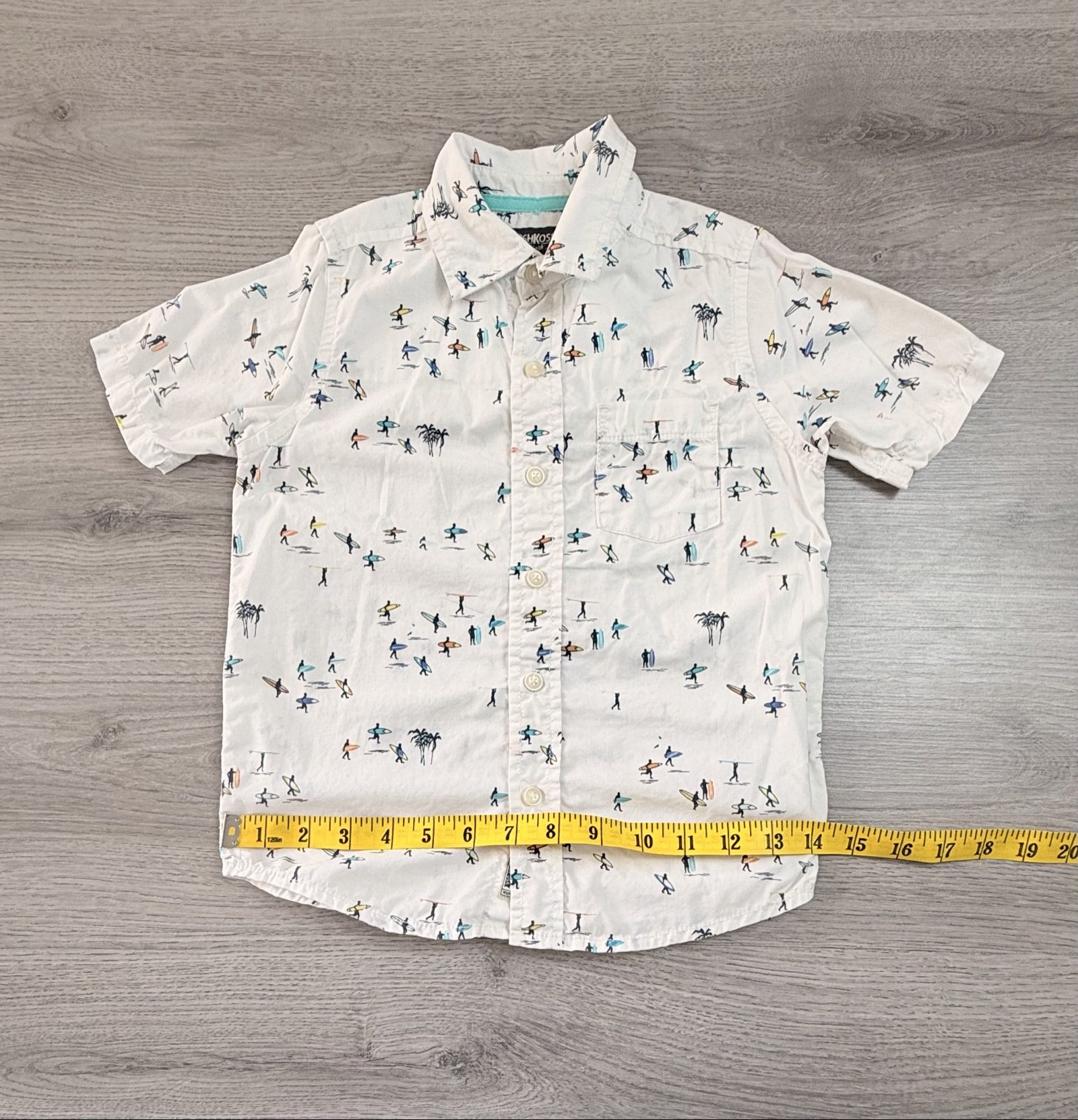 OshKosh White Boys' Surf Print Shirt Age 6 (01692) image 5