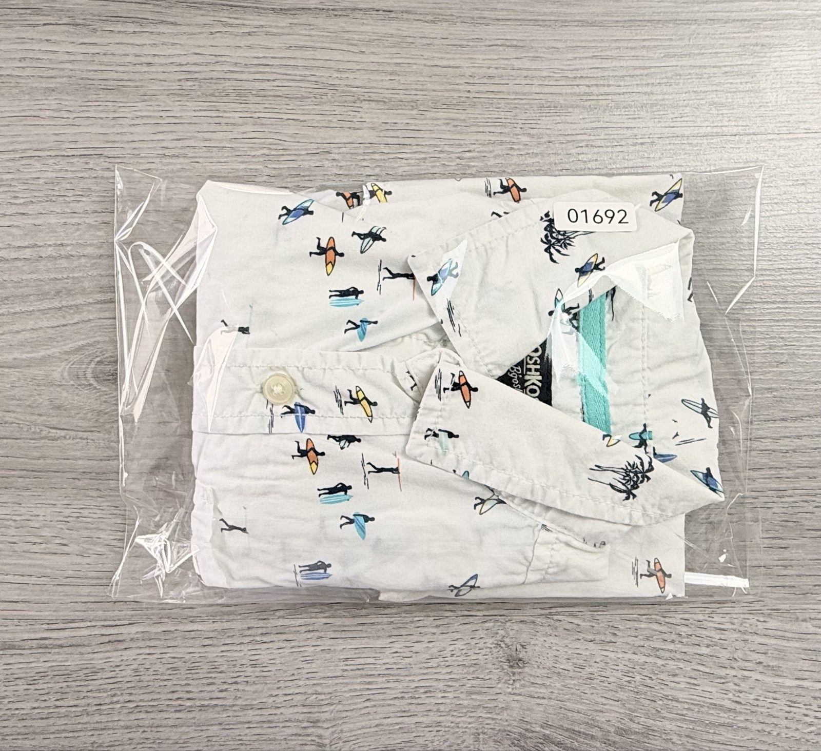 OshKosh White Boys' Surf Print Shirt Age 6 (01692) image 7