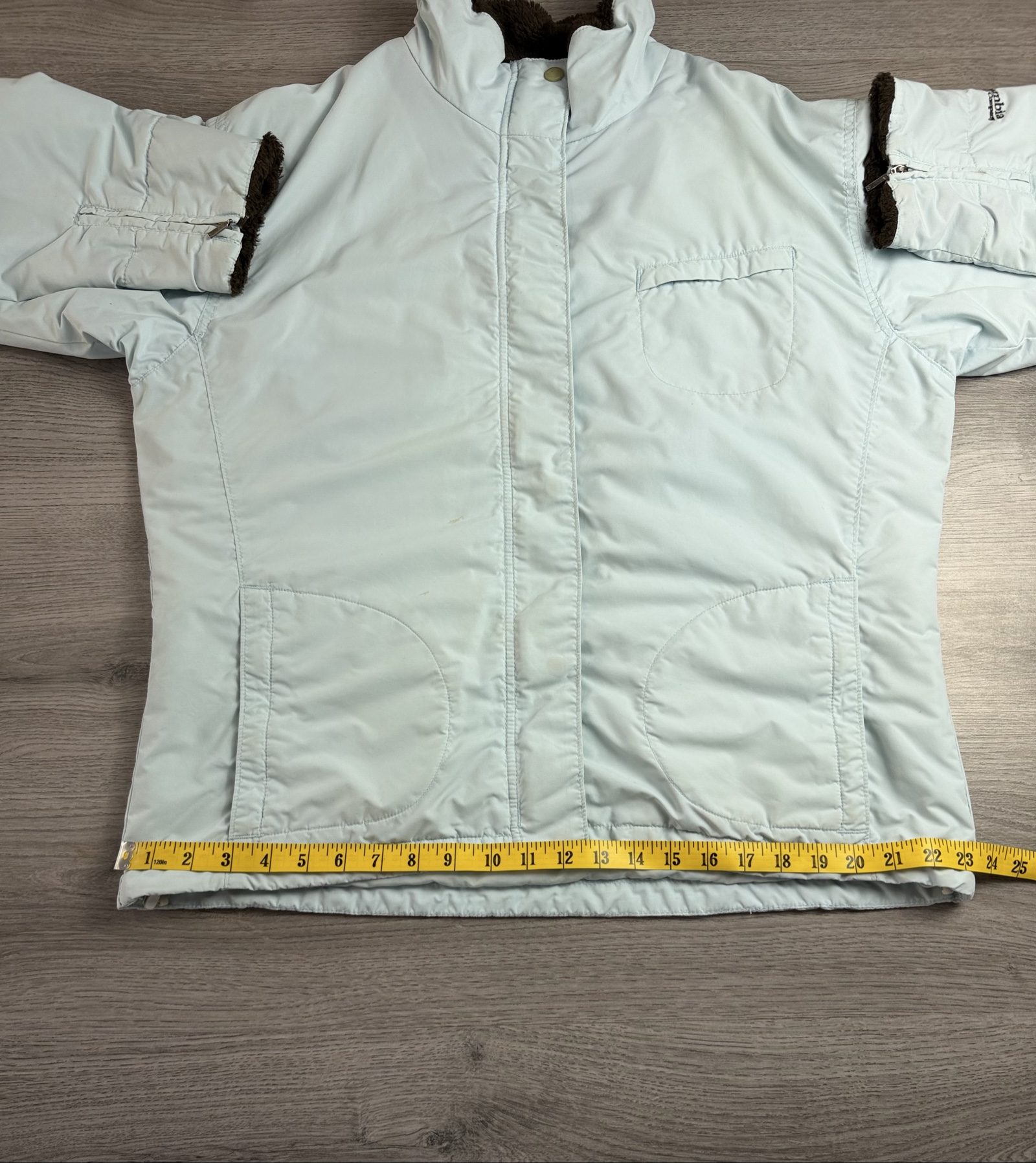 Columbia Women's light blue Jacket X Large Fleece Lined (01695) image 4