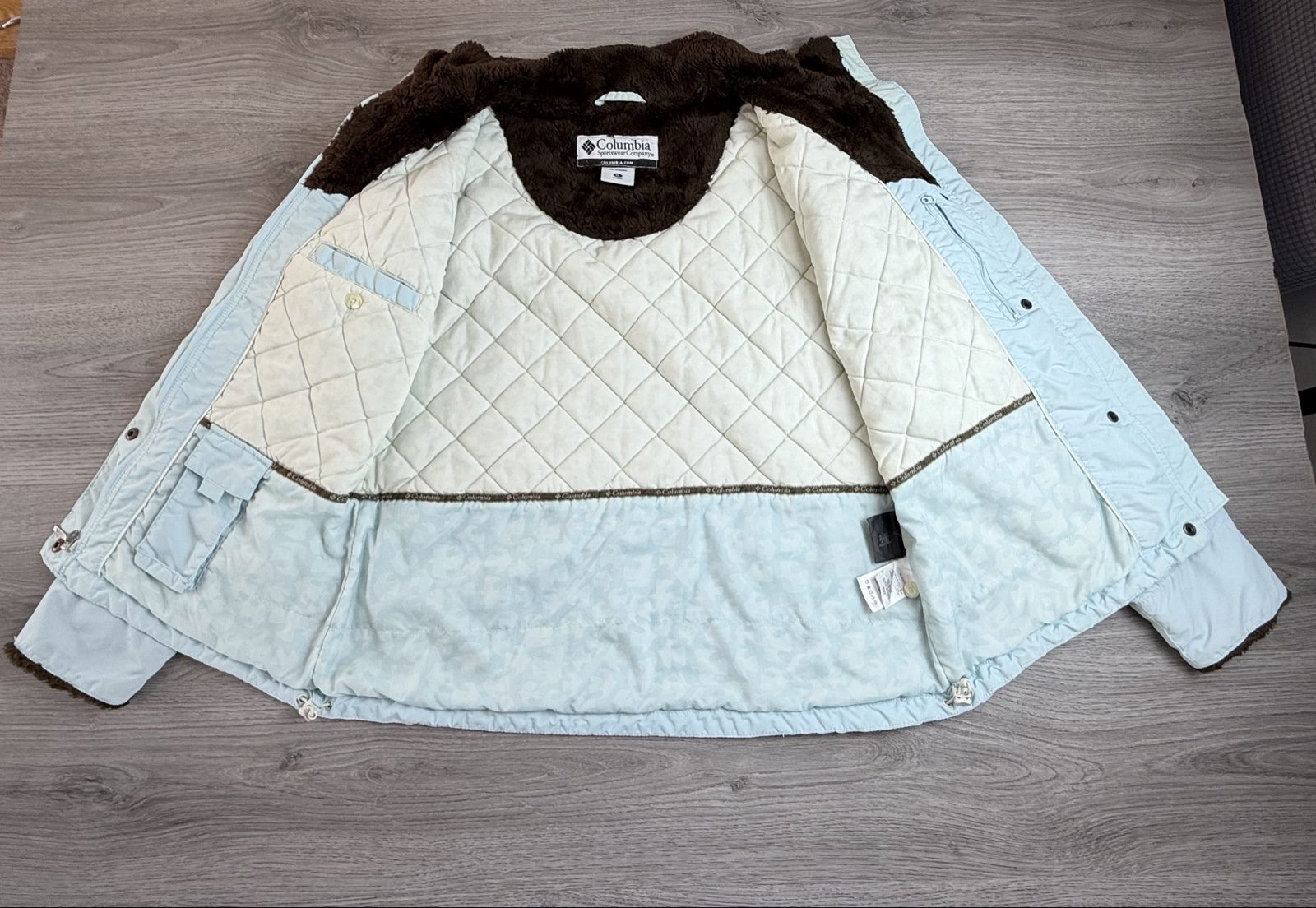 Columbia Women's light blue Jacket X Large Fleece Lined (01695) image 7